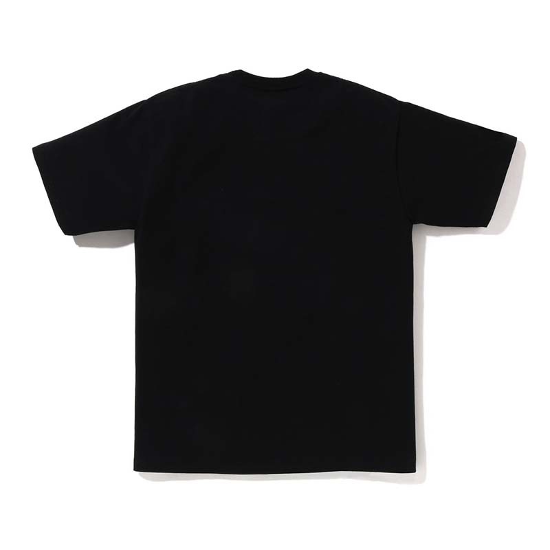 BAPE 1st Camo Crazy Sta College Tee 猿人 迷彩 流星字母 短袖 黑色 RAY-25 [台灣現貨]