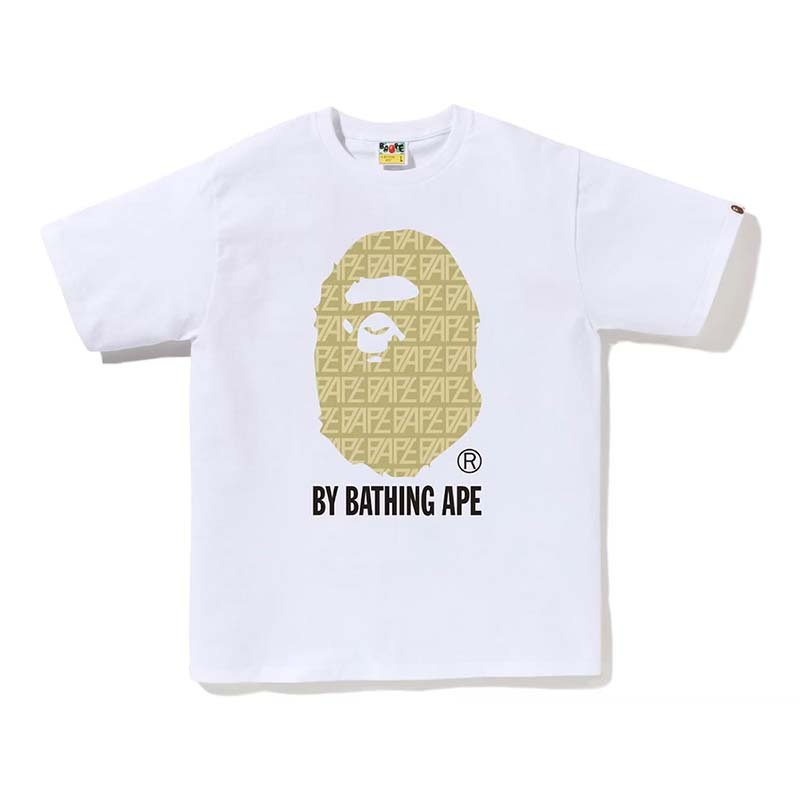 BAPE Logo Monogram By Bathing Ape Tee 猿人 滿版字母 短袖 白色 RAY-26 [台灣現貨]