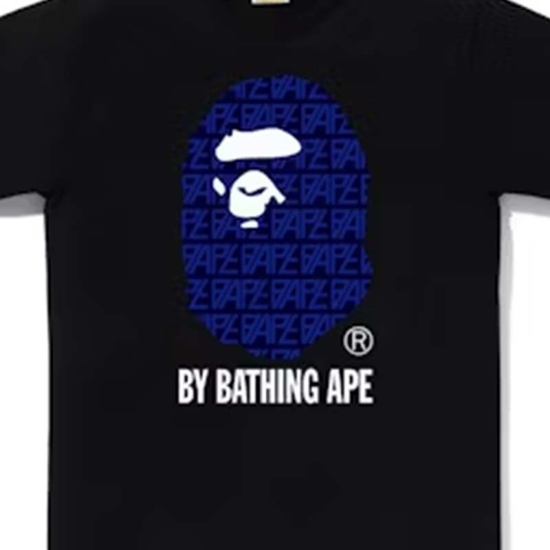 BAPE 1st Camo Crazy Sta College Tee 猿人 迷彩 流星字母 短袖 黑色 RAY-31 [台灣現貨]