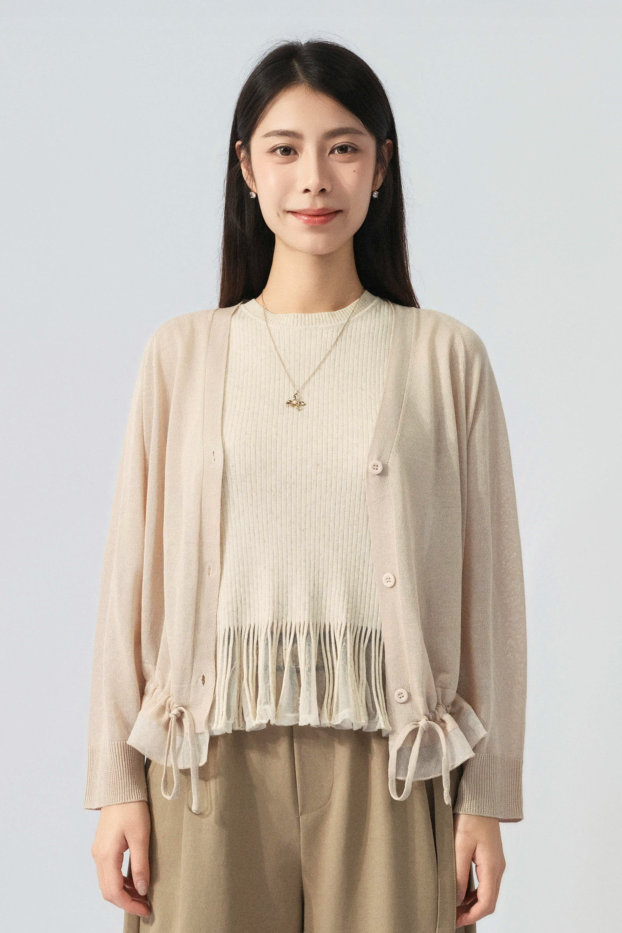 透視腳透薄針織cardigan（預購產品）