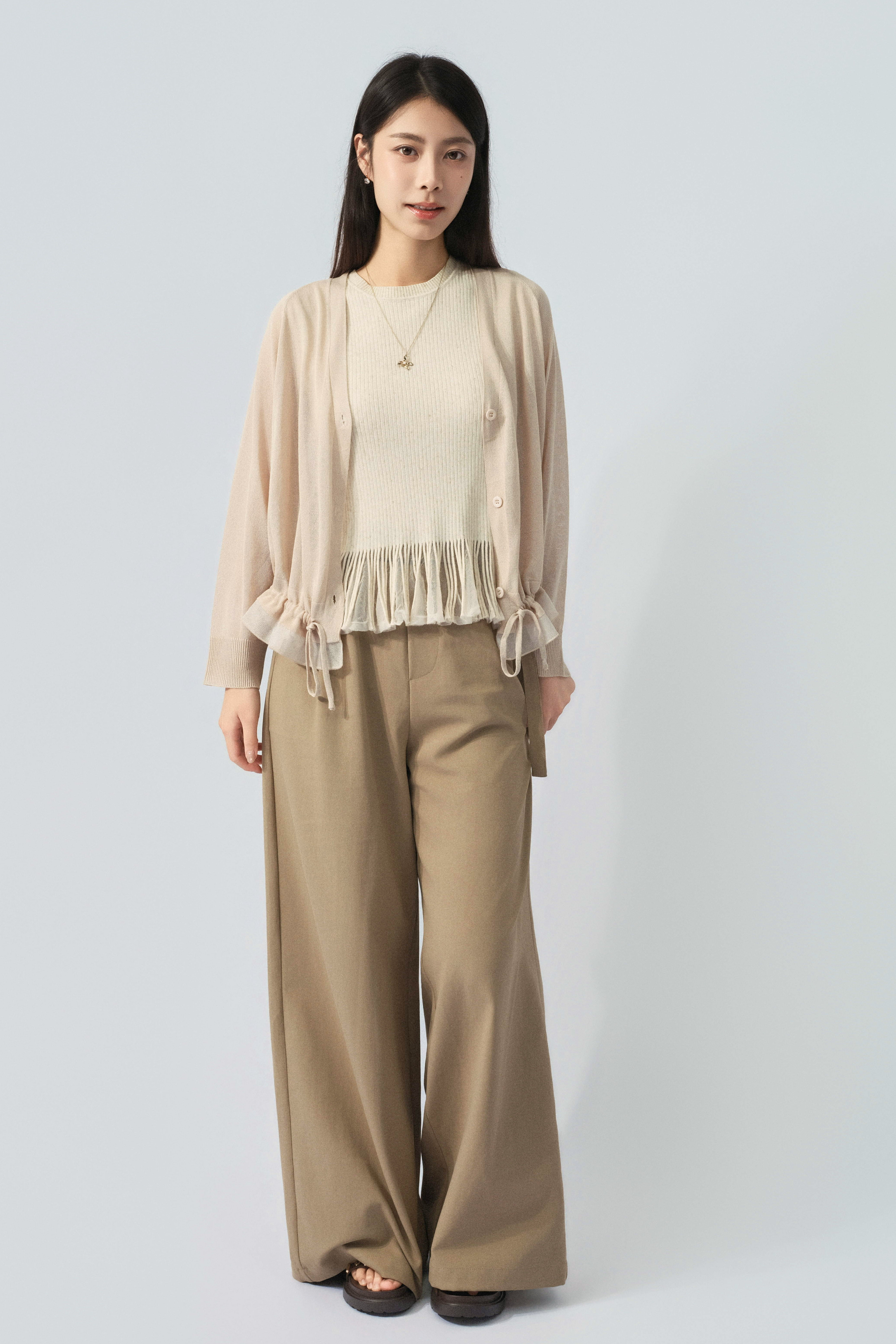 透視腳透薄針織cardigan（預購產品）