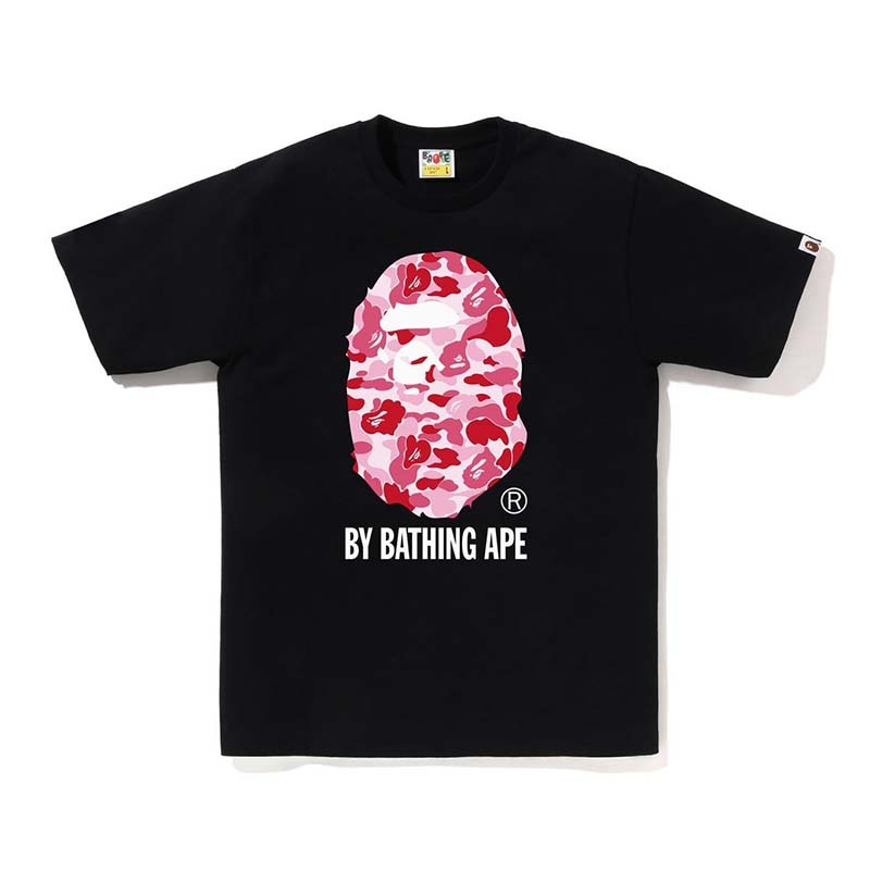 BAPE ABC Camo By Bathing Ape Tee 粉紅迷彩 猿人 短袖 黑色 RAY-30 [台灣現貨]