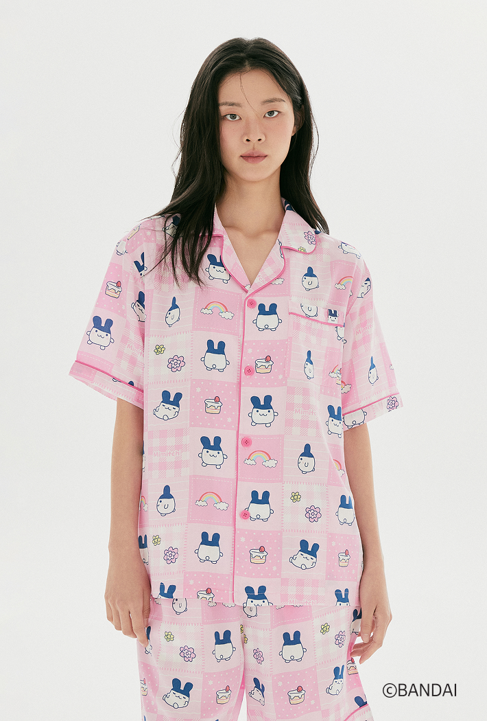 SPAO Tamagotchi Y2K Patchwork Pajama (Pink)