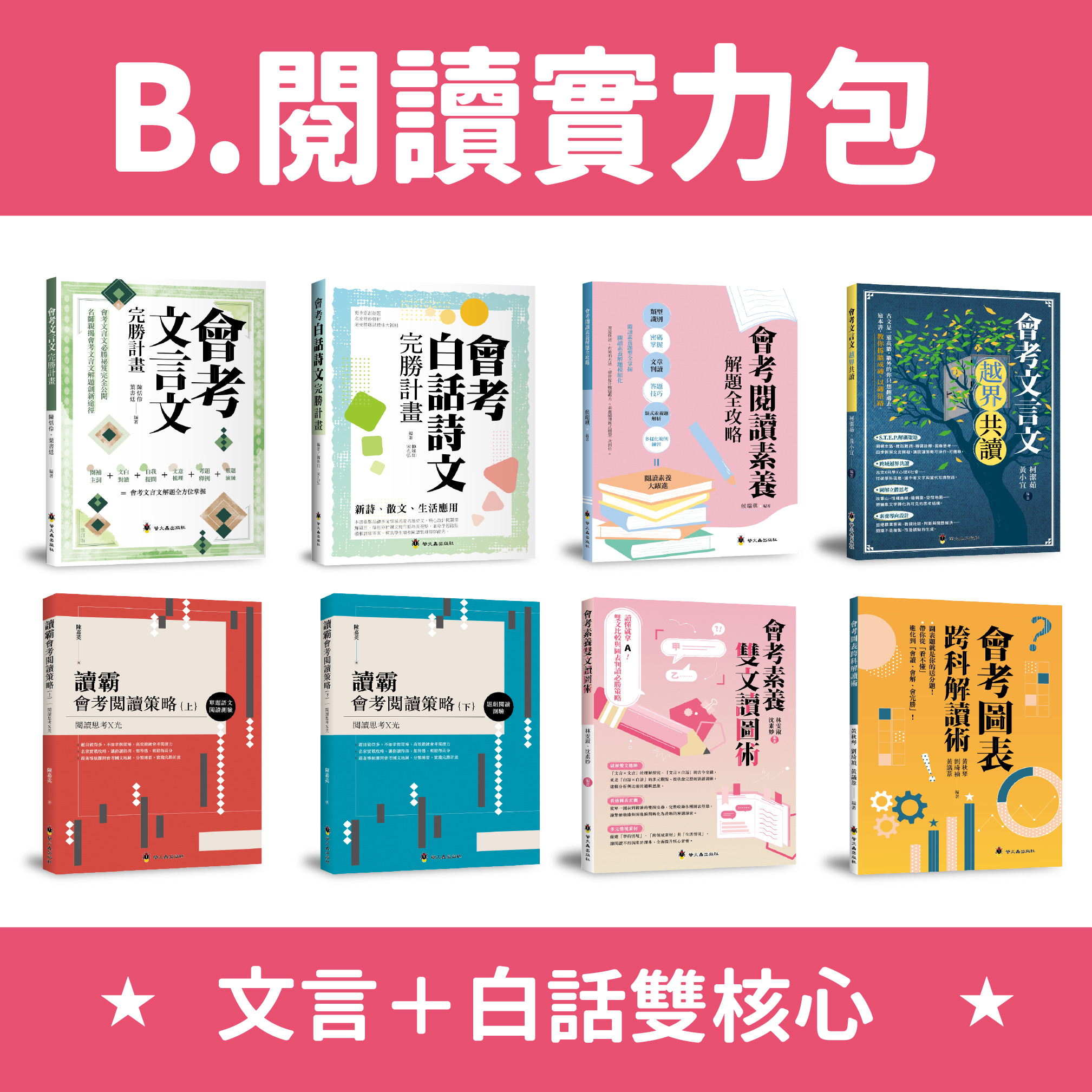 【綠君麻麻團購】國中-B.閱讀實力包（文言＋白話雙核心）
