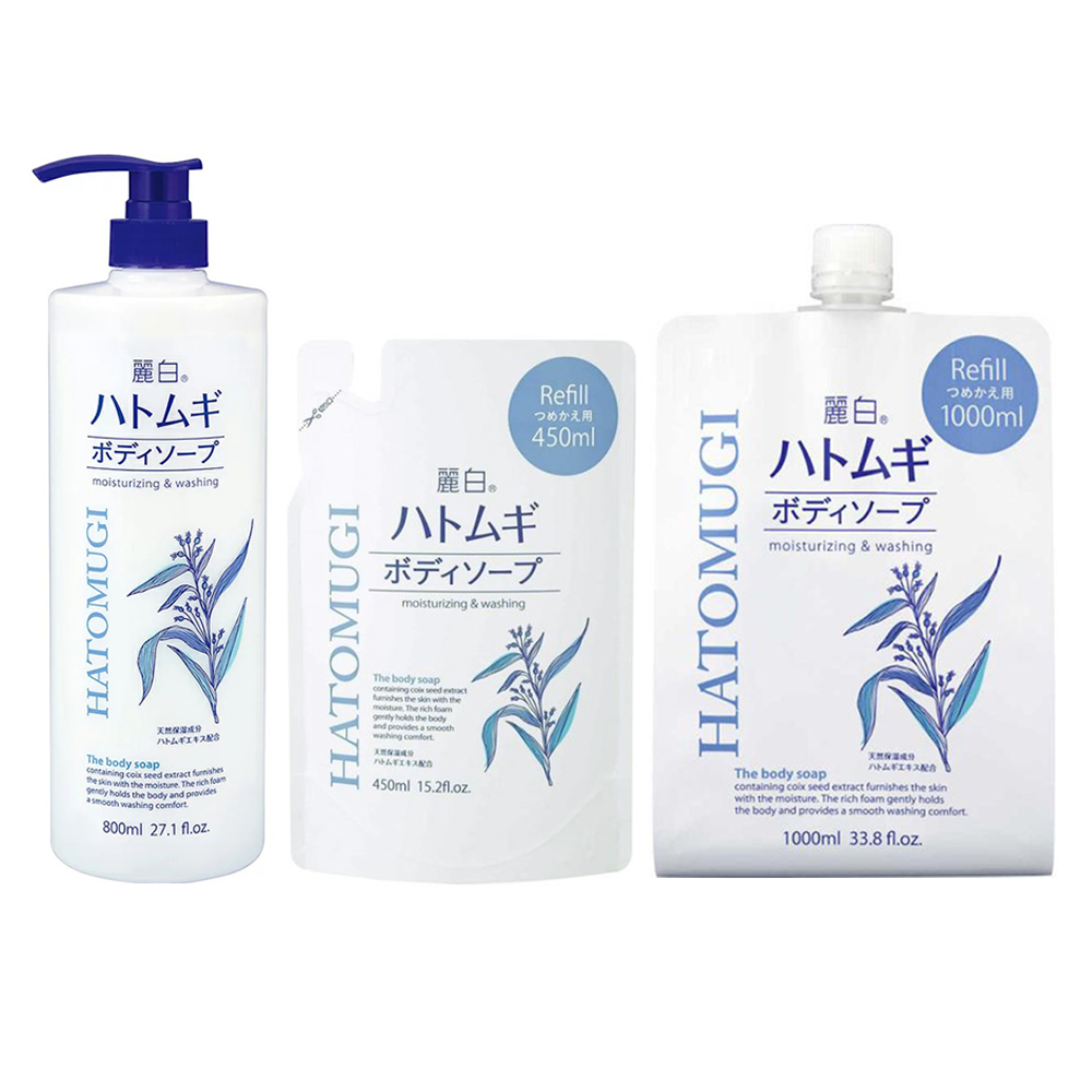 【日本KUMANO熊野】麗白薏仁沐浴乳 瓶裝800ml / 補充包450ml / 補充包1000ml