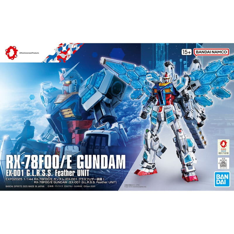 BANDAI 代理版 組裝模型 RX-78F00/E 鋼彈 EX-001 玻璃之翼裝備