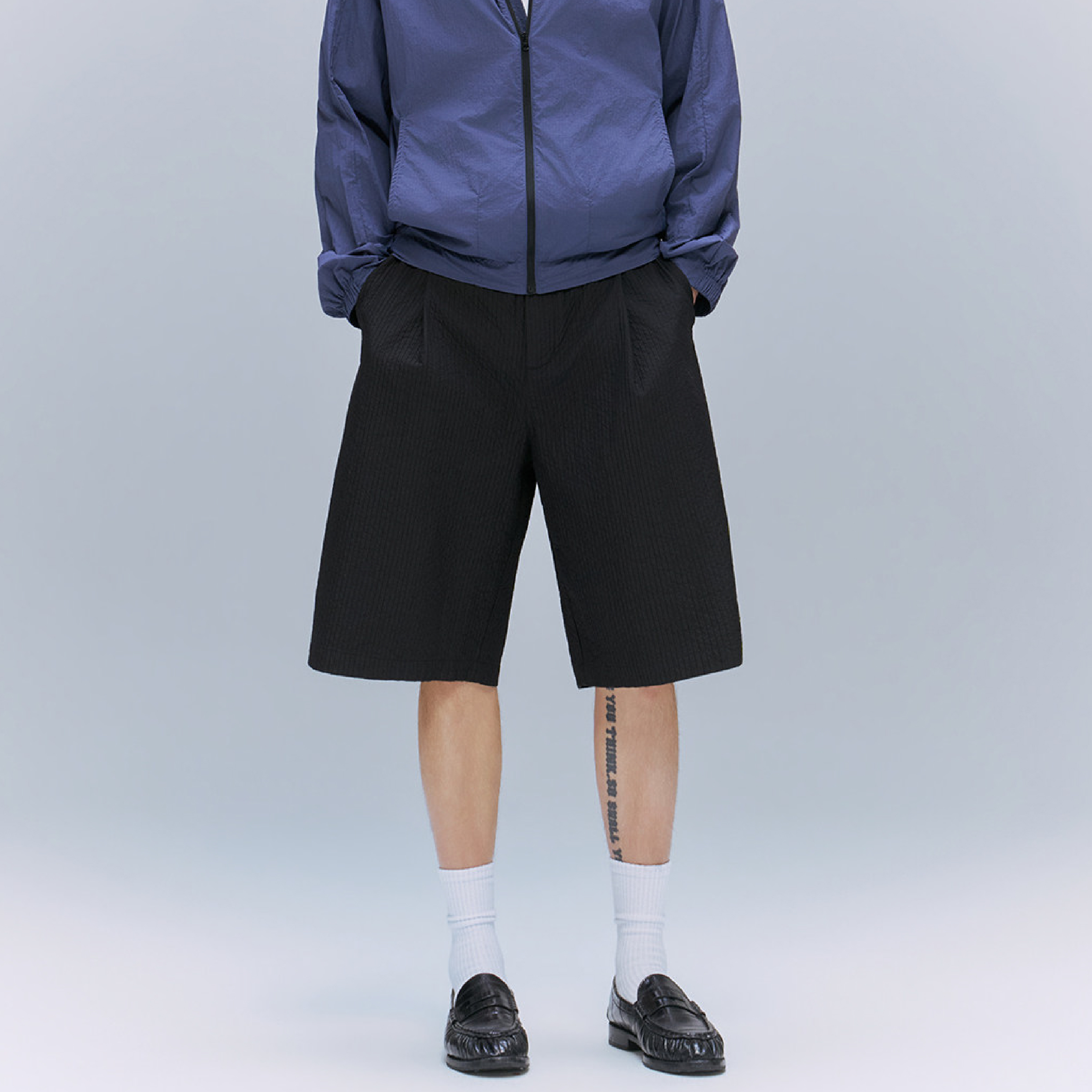 TANOXI Texture Easy Shorts 肌理皺褶 休閒短褲 [TNX-P413]