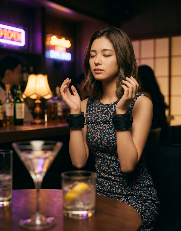 Liebe Seele Vegan Fetish 柔韌皮革 曜黑手銬 情趣手銬 sm手銬