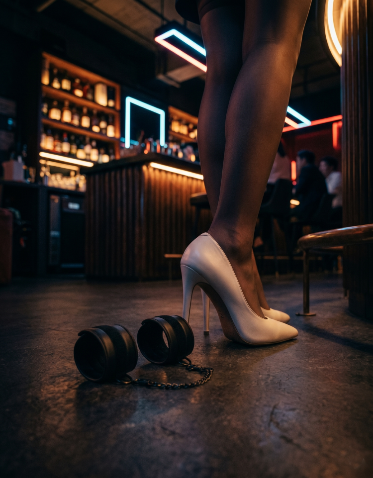Liebe Seele Vegan Fetish 柔韌皮革 曜黑腳銬 sm腳銬 情趣腳銬