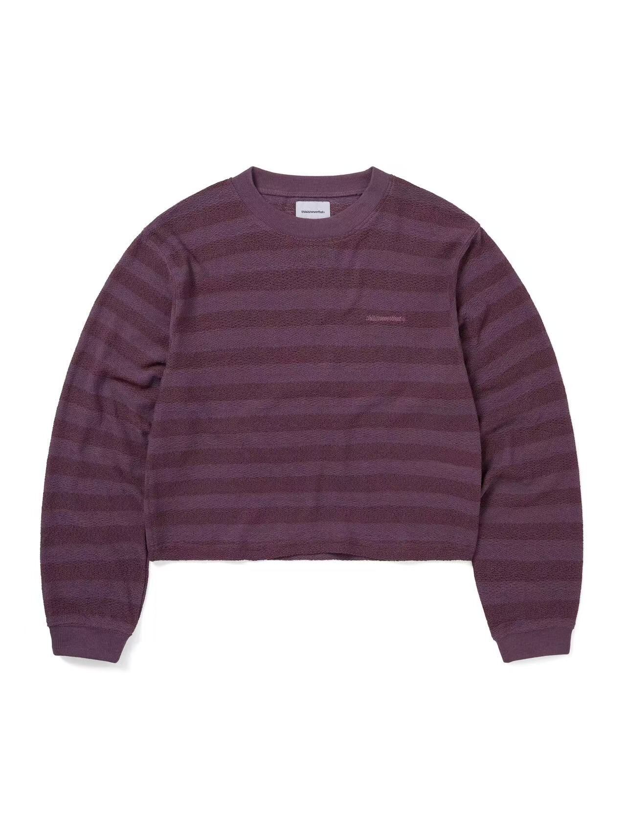 THISISNEVERTHAT MESH STRIPED W CREWNECK TN261TSWCW04 DRIED ROSE