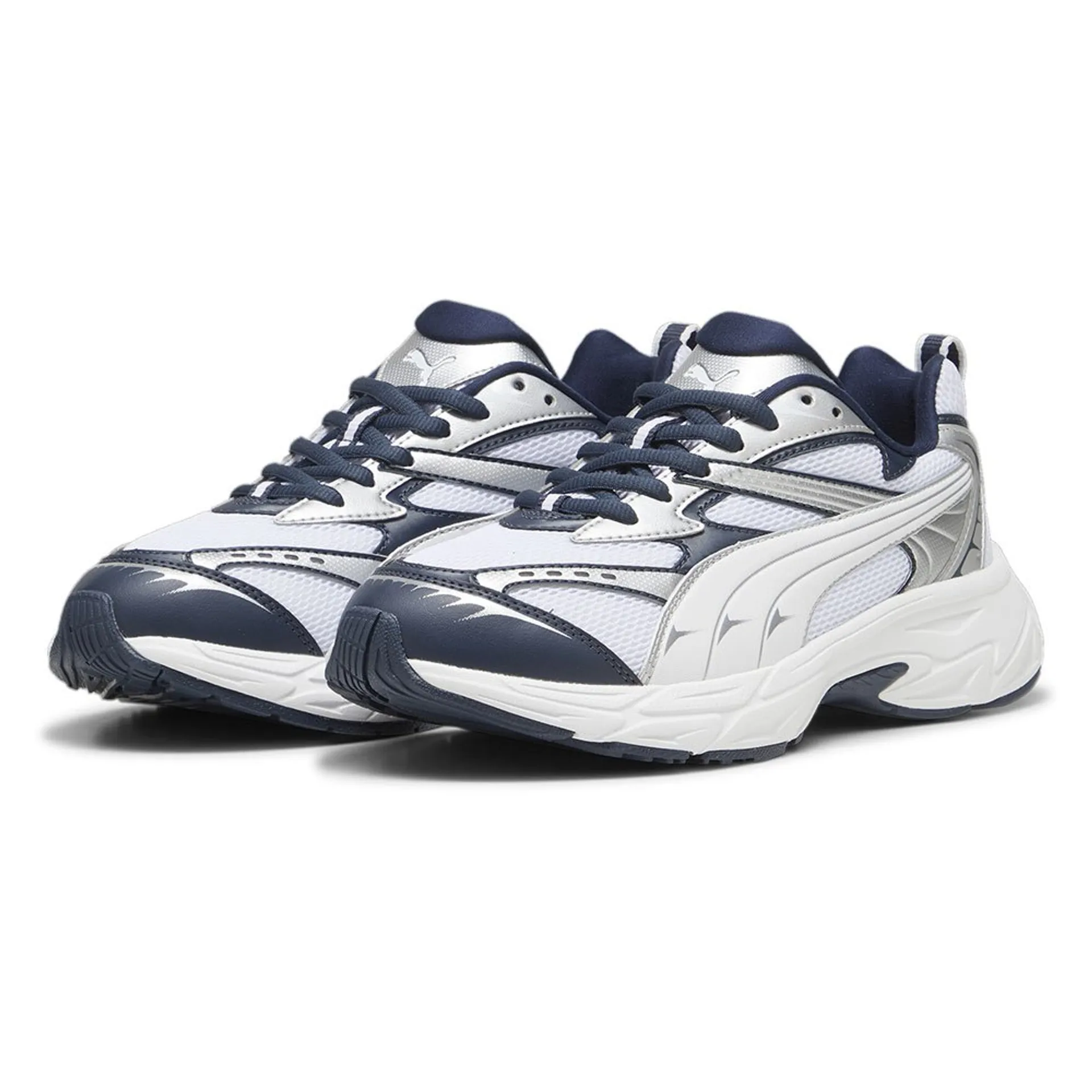 PUMA 休閒鞋 MORPHIC 白藍銀 復古 老爹鞋 男 39272430