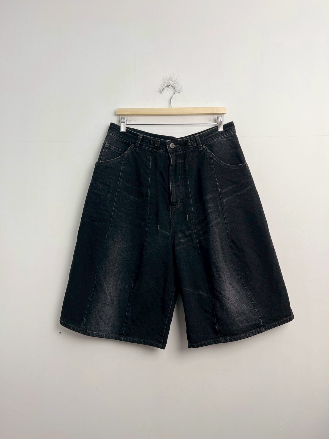 NEEDLES H.D DENIM SHORTS BLACK SIZE M