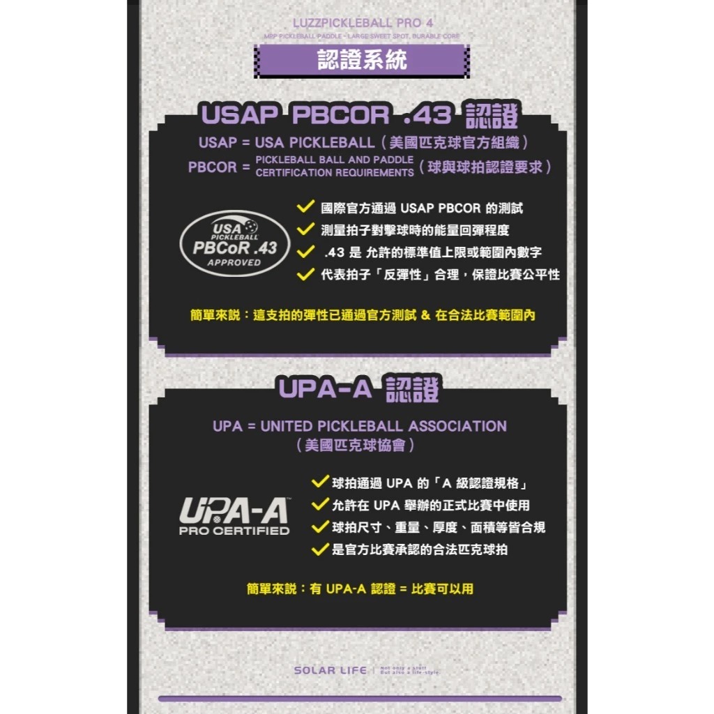 美國Luzz Pro 4 職業級雙認證匹克球拍(Tornazo龍捲風/Inferno地獄火) Pickleball匹克球