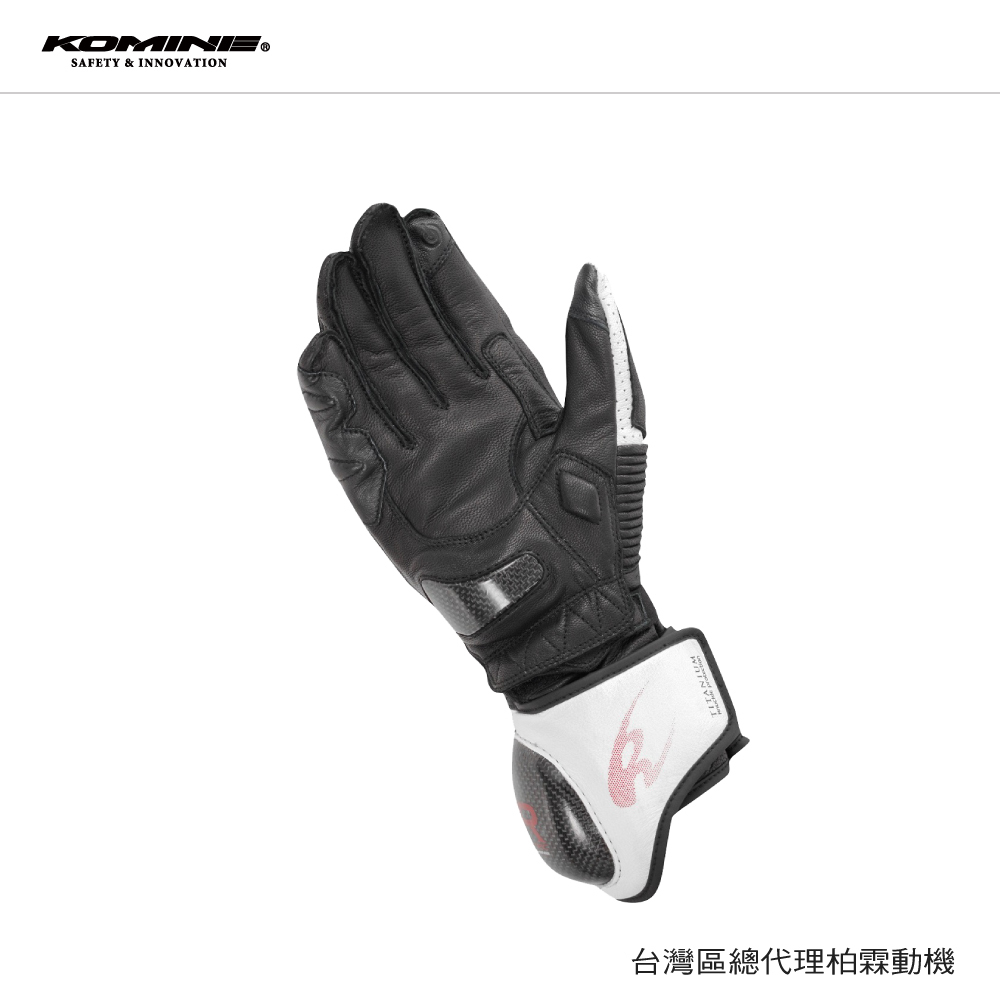 【KOMINE】GK-235 鈦合金賽道長皮防摔手套