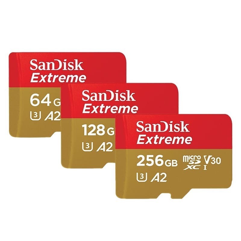 SanDisk Extreme microSDXC UHS-I A2 V30 128GB 256GB 512GB 1TB 2TB 高速電競記憶卡