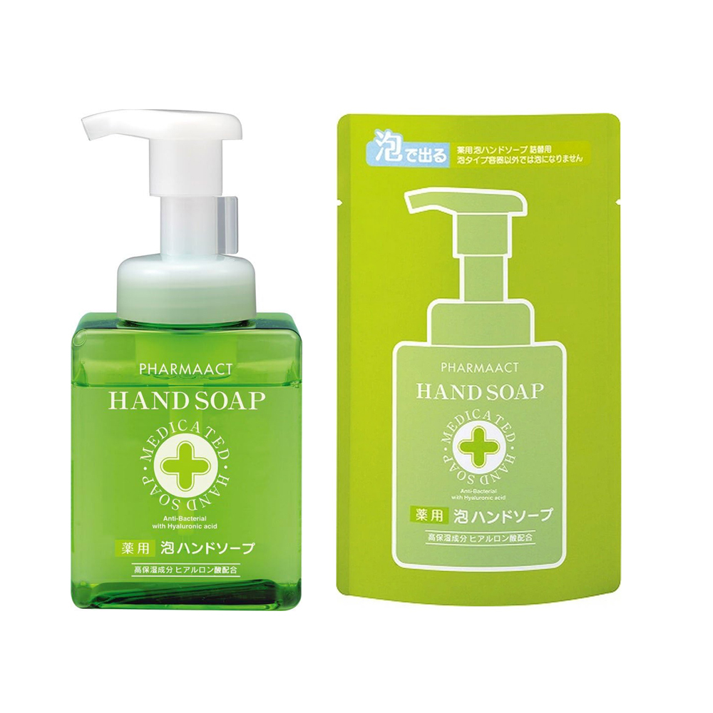 【日本KUMANO熊野】PHARMAACT泡沫洗手乳  瓶裝250ml / 補充包200ml