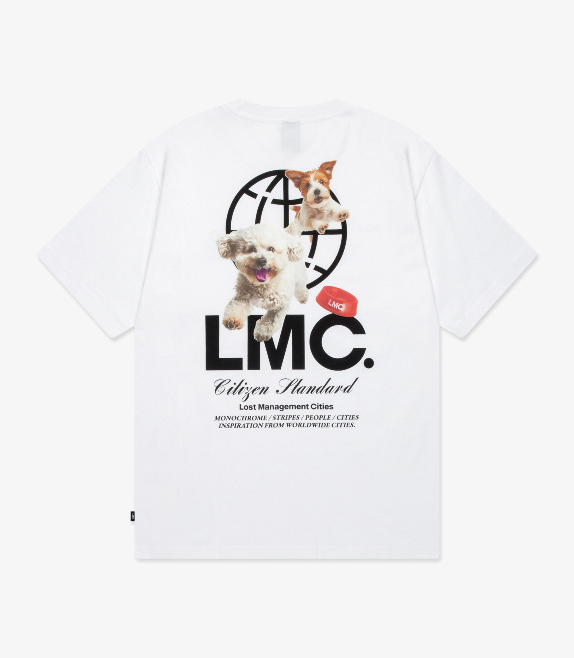 LMC 可愛狗狗印花T恤(白色)