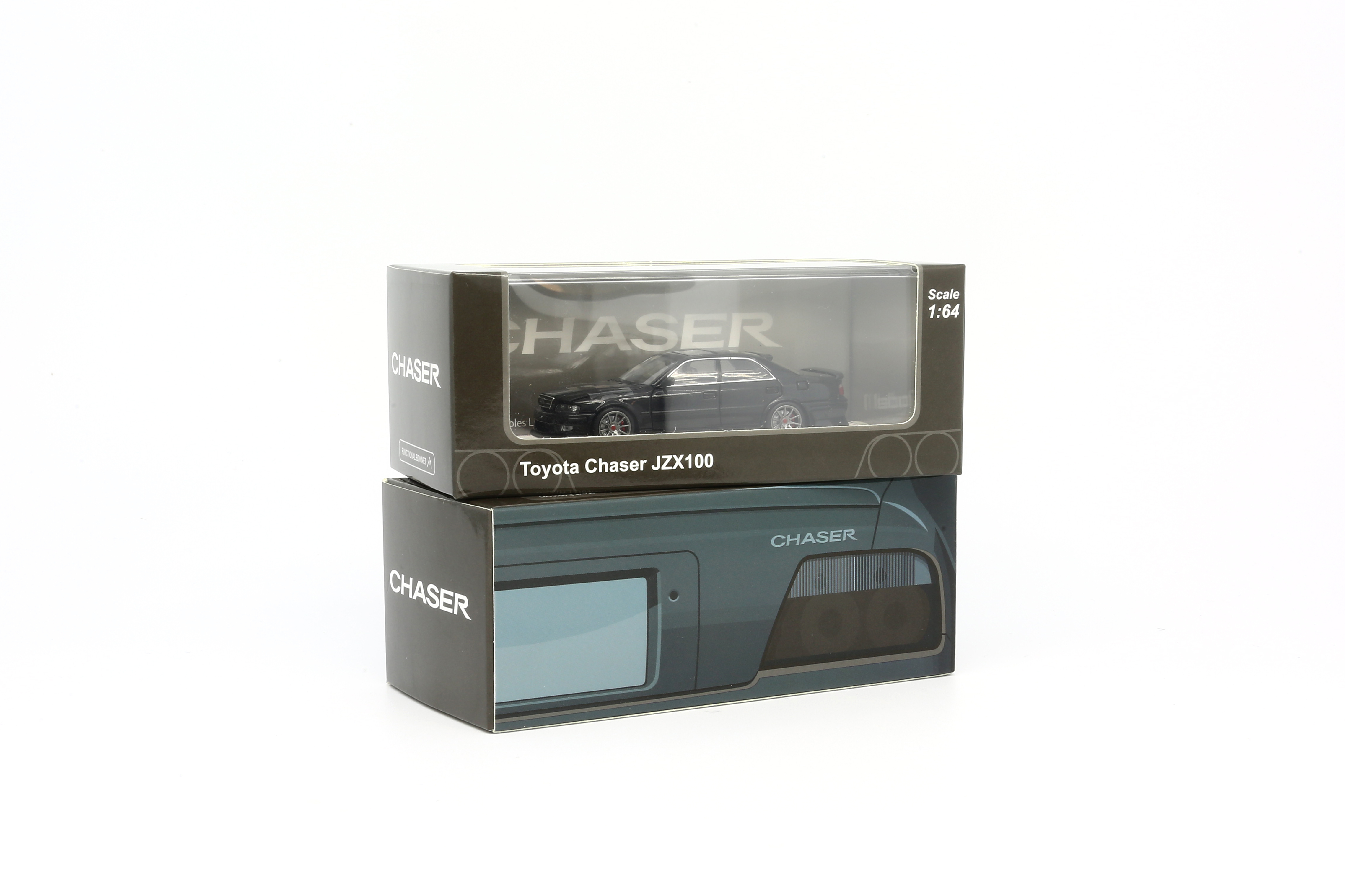 1/64 Model 1 Toyota Chaser JZX100 Custom Version Gloss Black (C33704 )