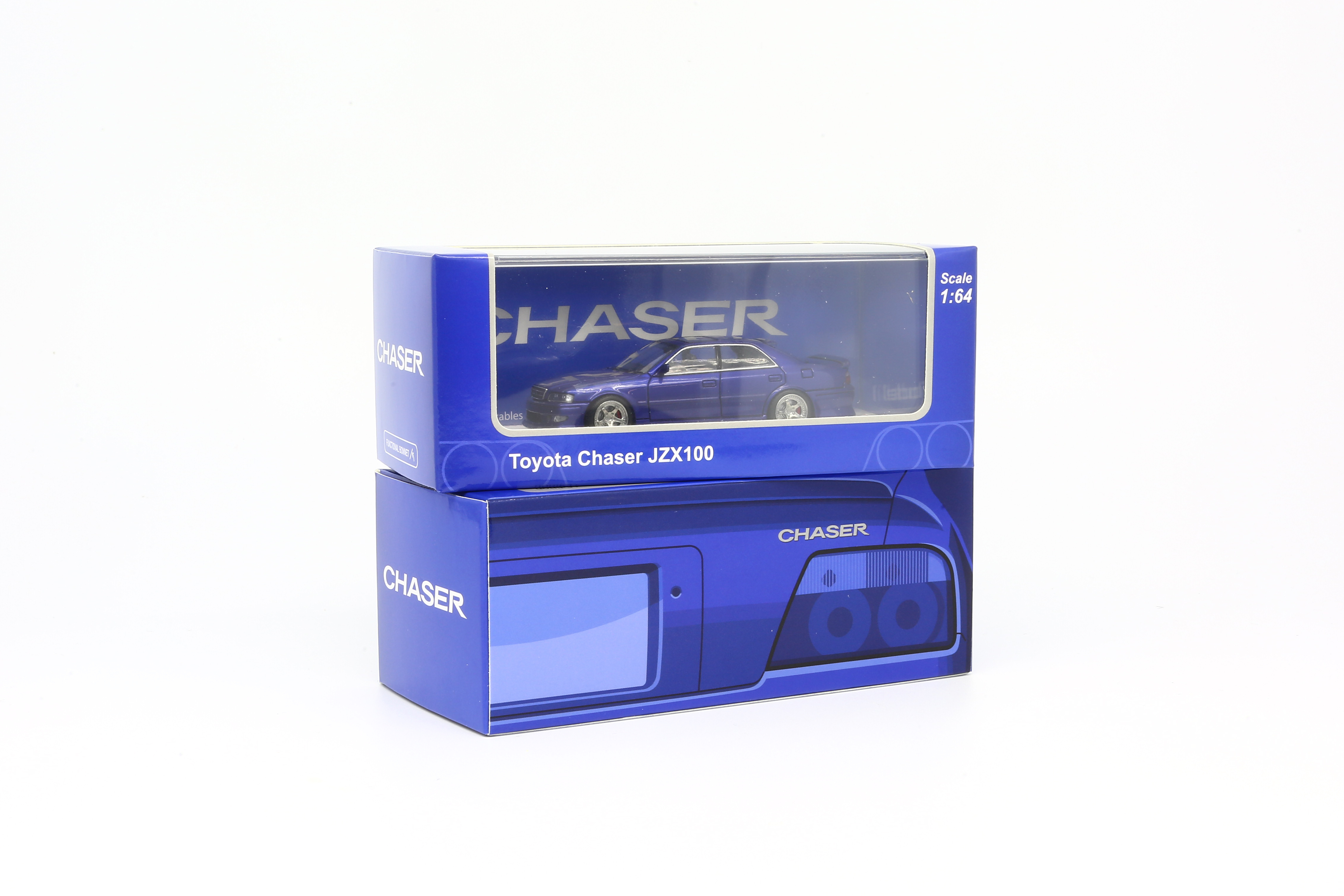 1/64 Model 1 Toyota Chaser JZX100 Custom Version Royal Blue (C33703 )