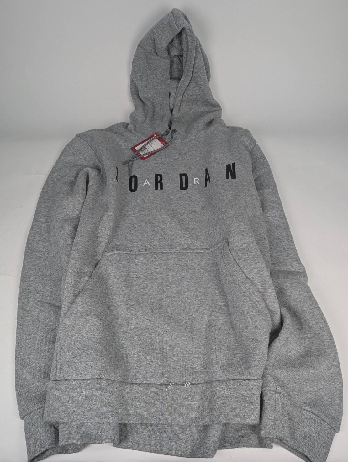 微瑕疵-帽T口袋下方破損 AH4510-063 3XL AIR JORDAN FLIGHT FLEECE HOODIE 灰 刷毛帽T