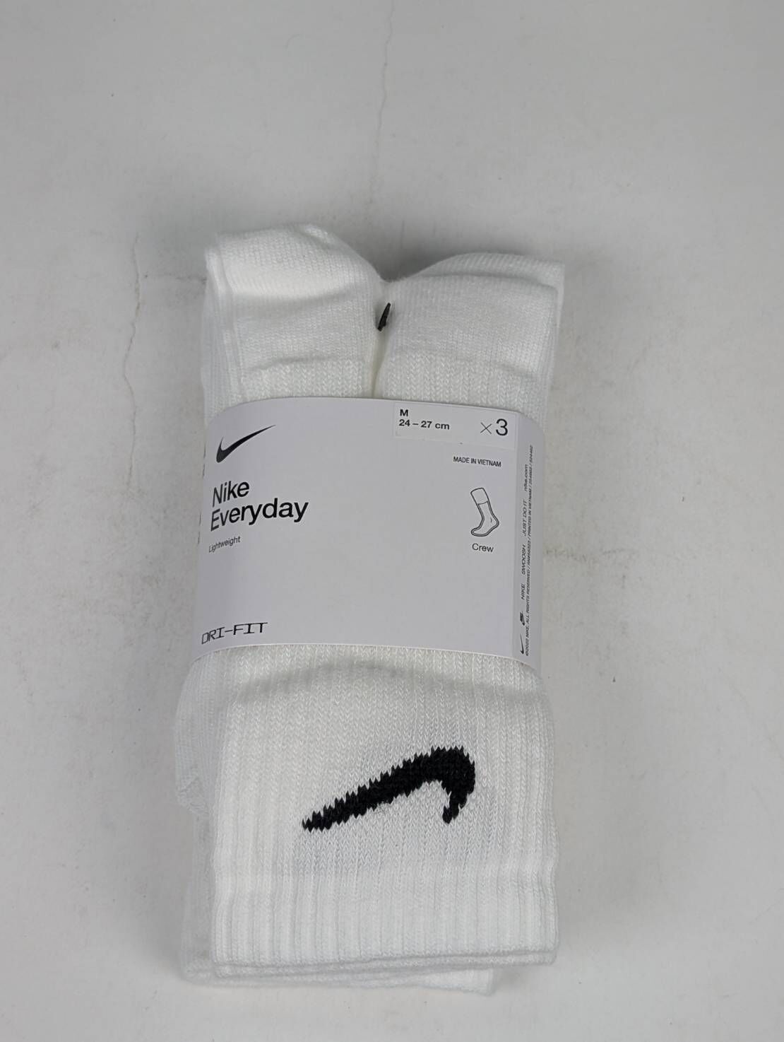 微瑕疵-尾端髒汙 SX7676-100 M NIKE everyday cushion 基本款長襪(一組3雙）