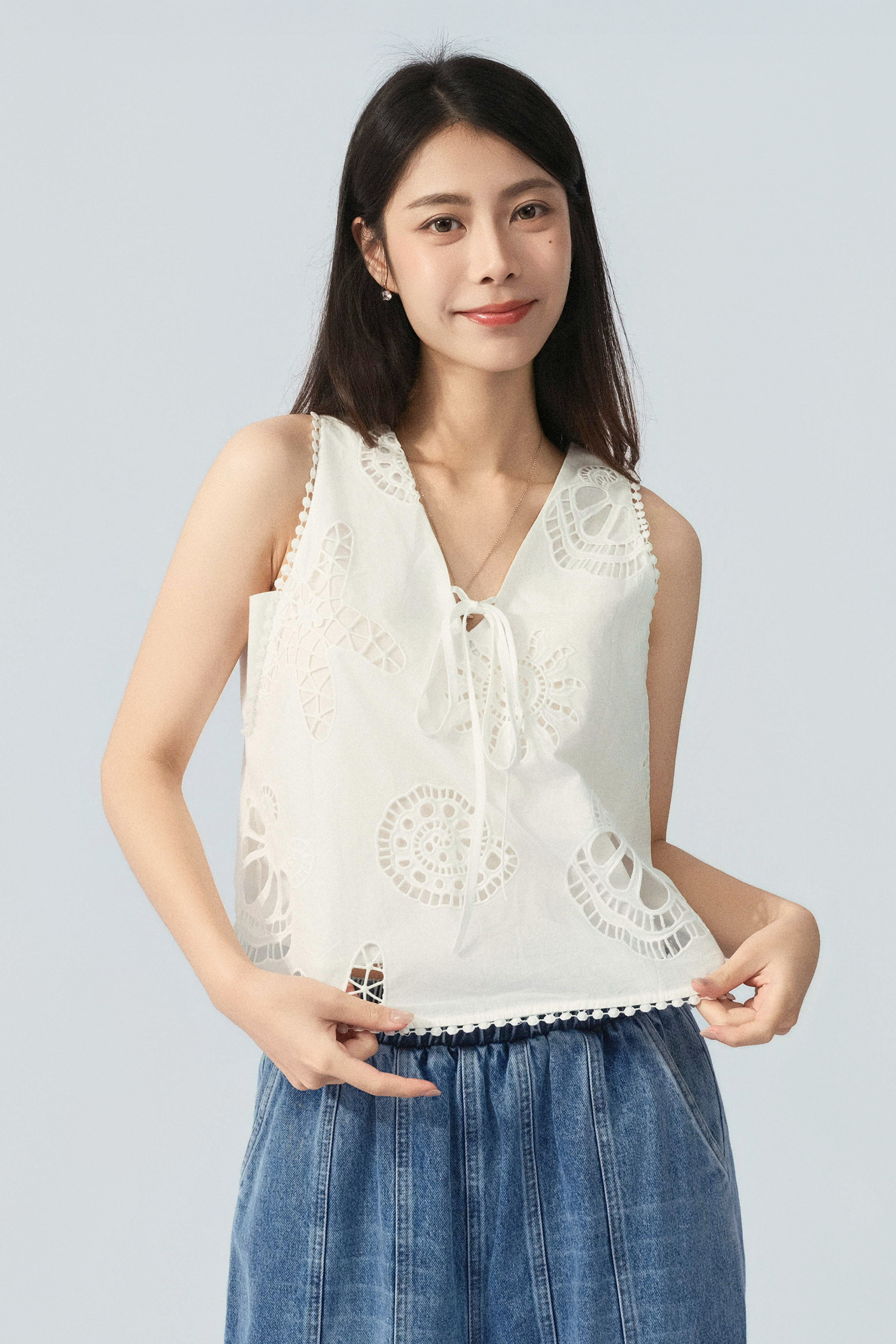 海洋圖案通花棉背心（預購產品）