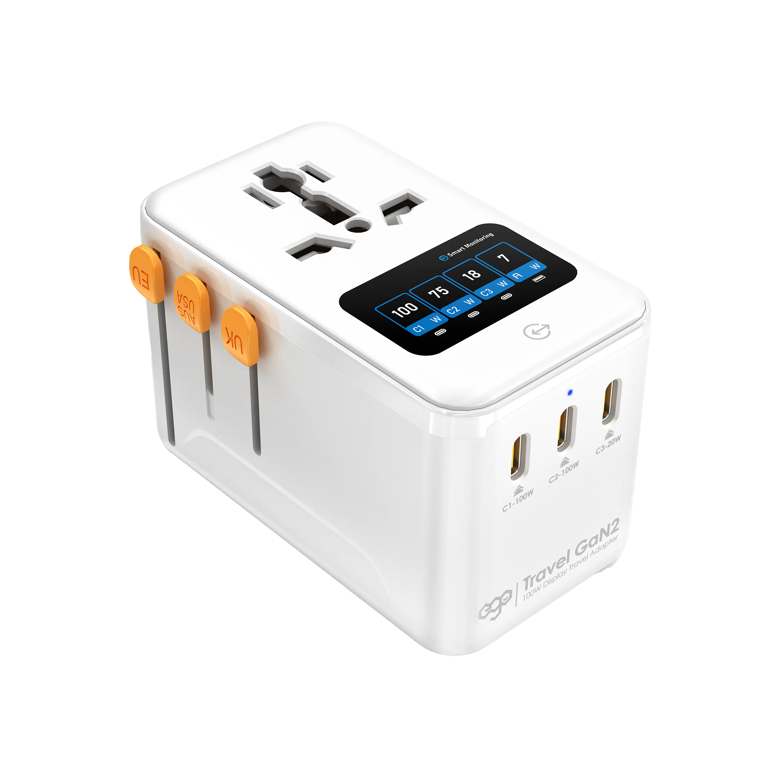 EGO 100W Travel GaN2 4USB 旅行轉換插頭｜多國通用・高速快充・一插多充