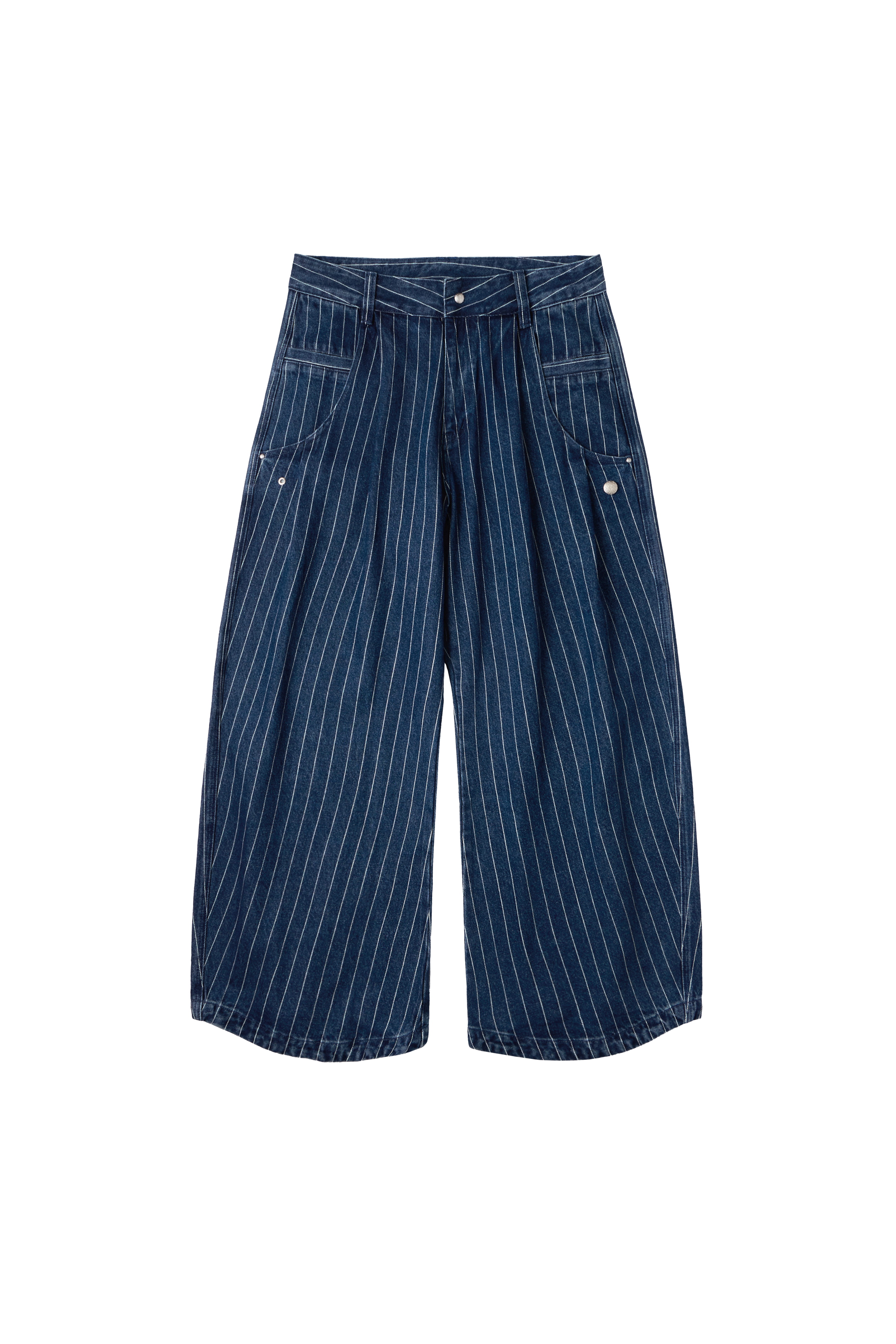 STRIPED BALLOON DENIM - DEEP NAVY