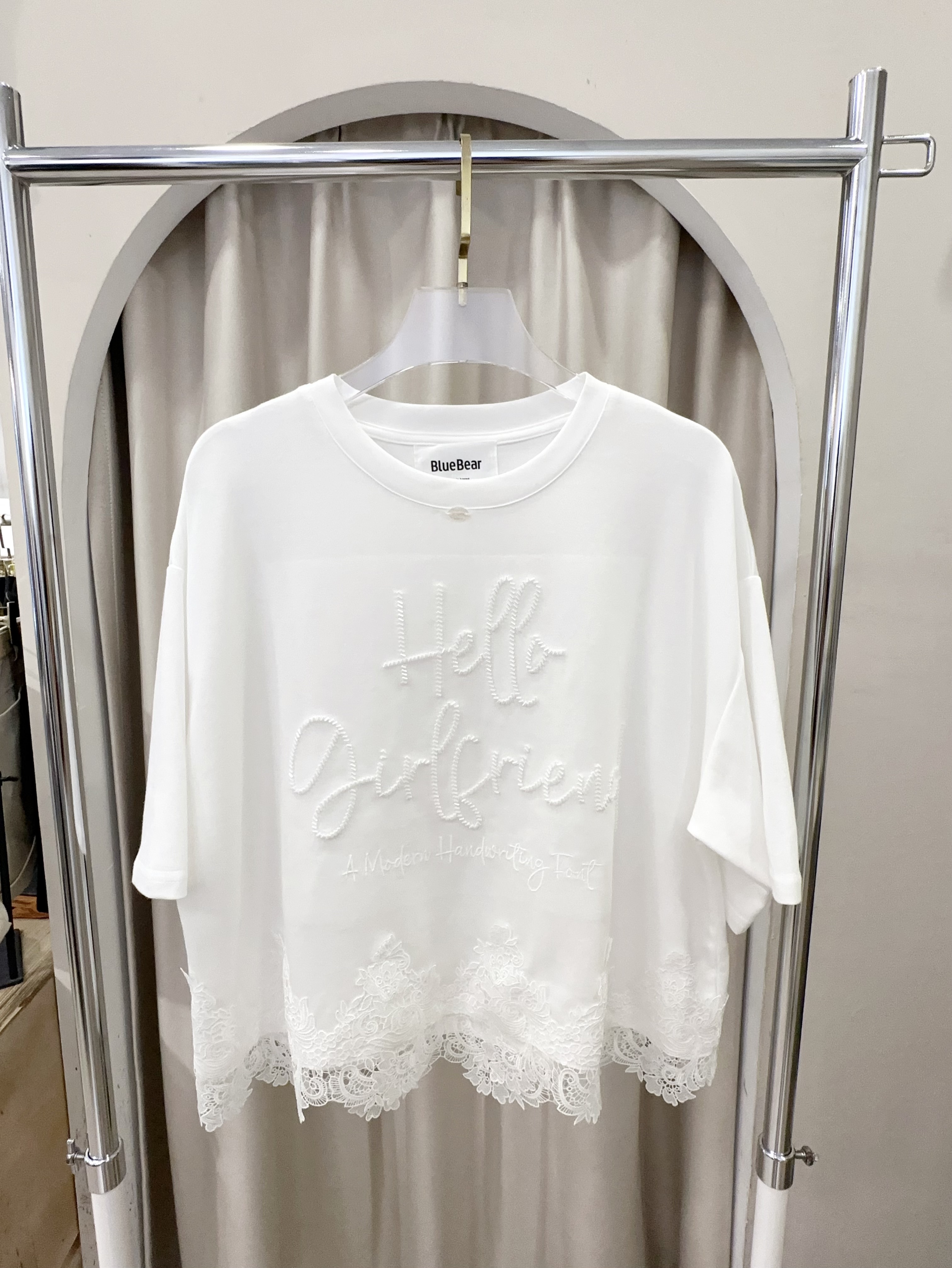 寬鬆字母蕾絲短ＴＥＥ