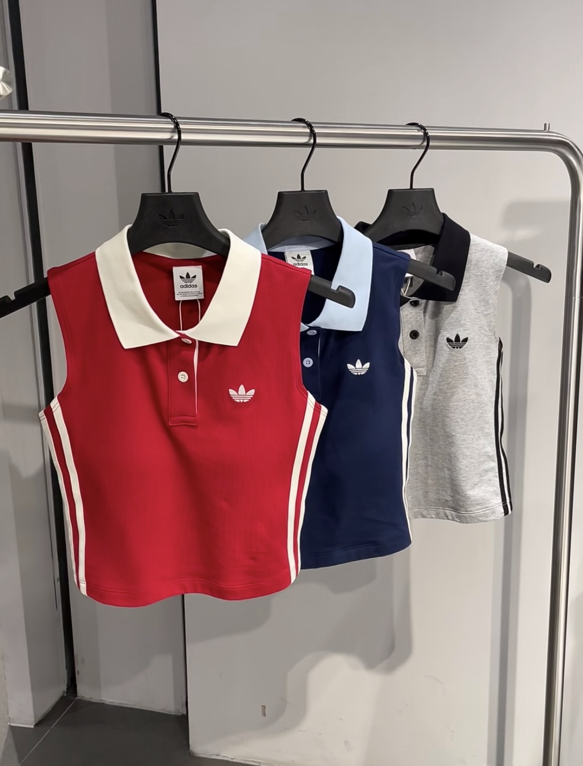 【逢甲 FUZZY】ADIDAS ORIGINALS 三葉草 POLO 運動背心 自帶胸墊