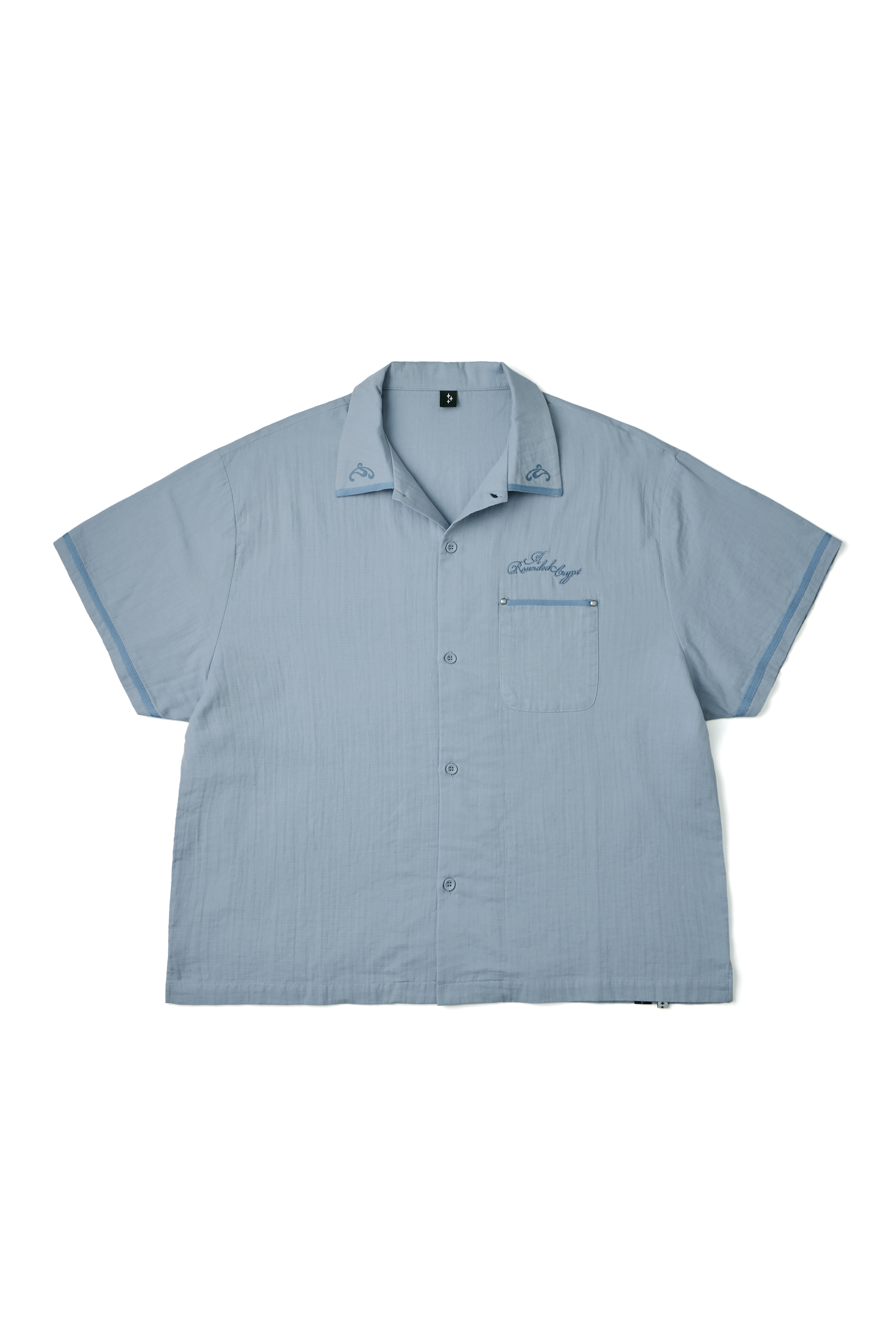 ARC EMBROIDERED SUMMER SHIRT - SODA BLUE