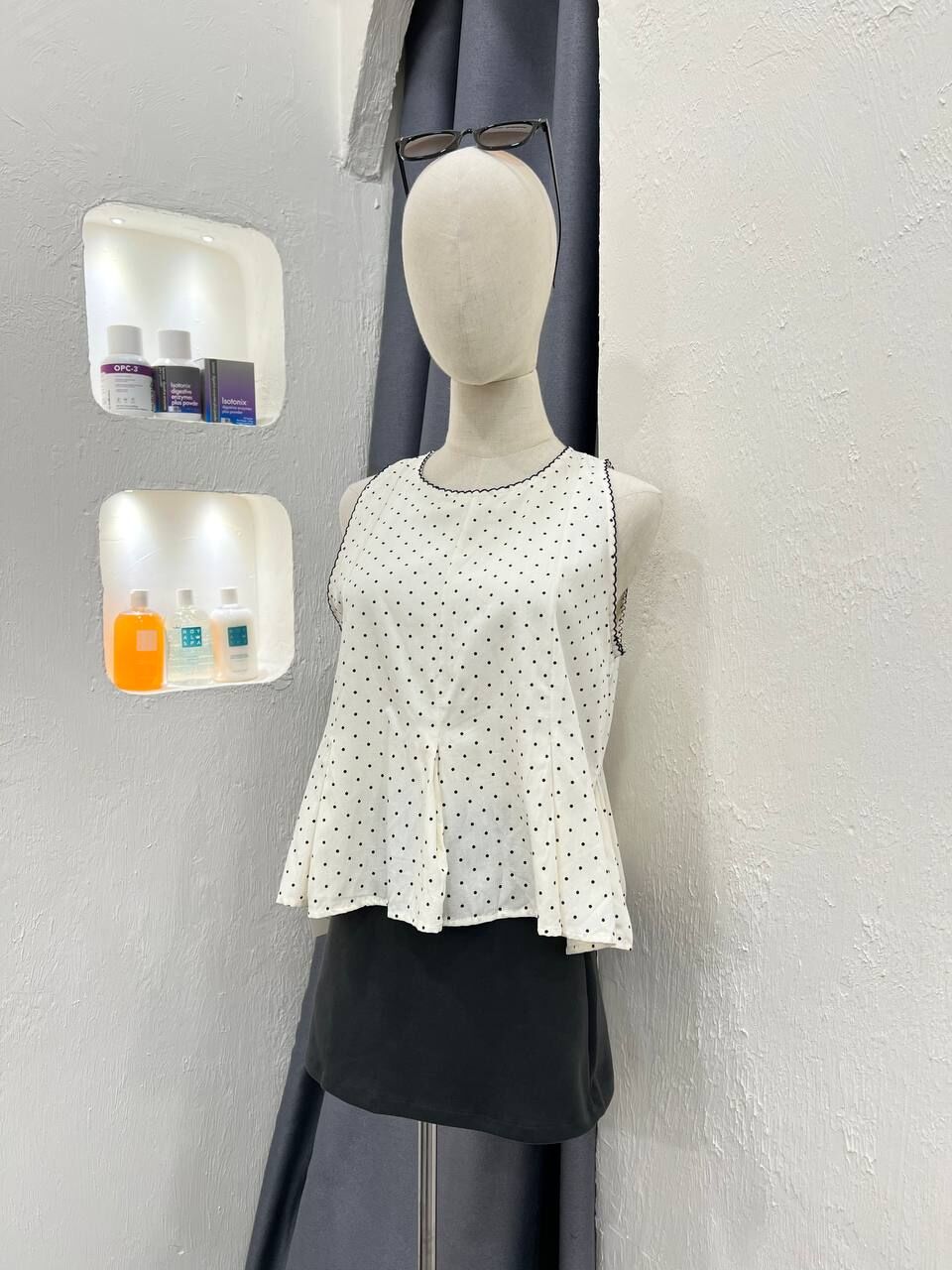 Dot Tank Top With Hair Band