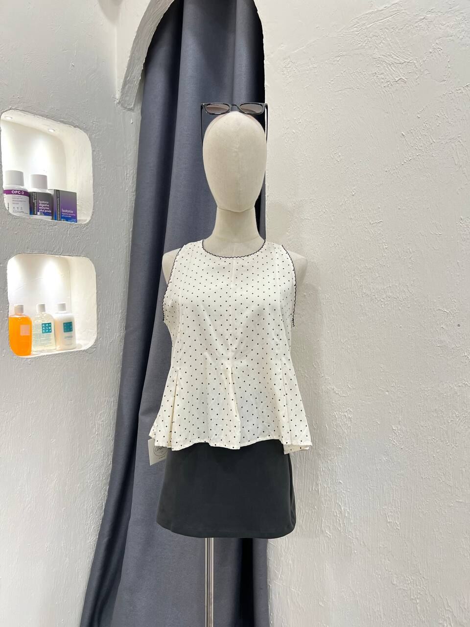 Dot Tank Top With Hair Band