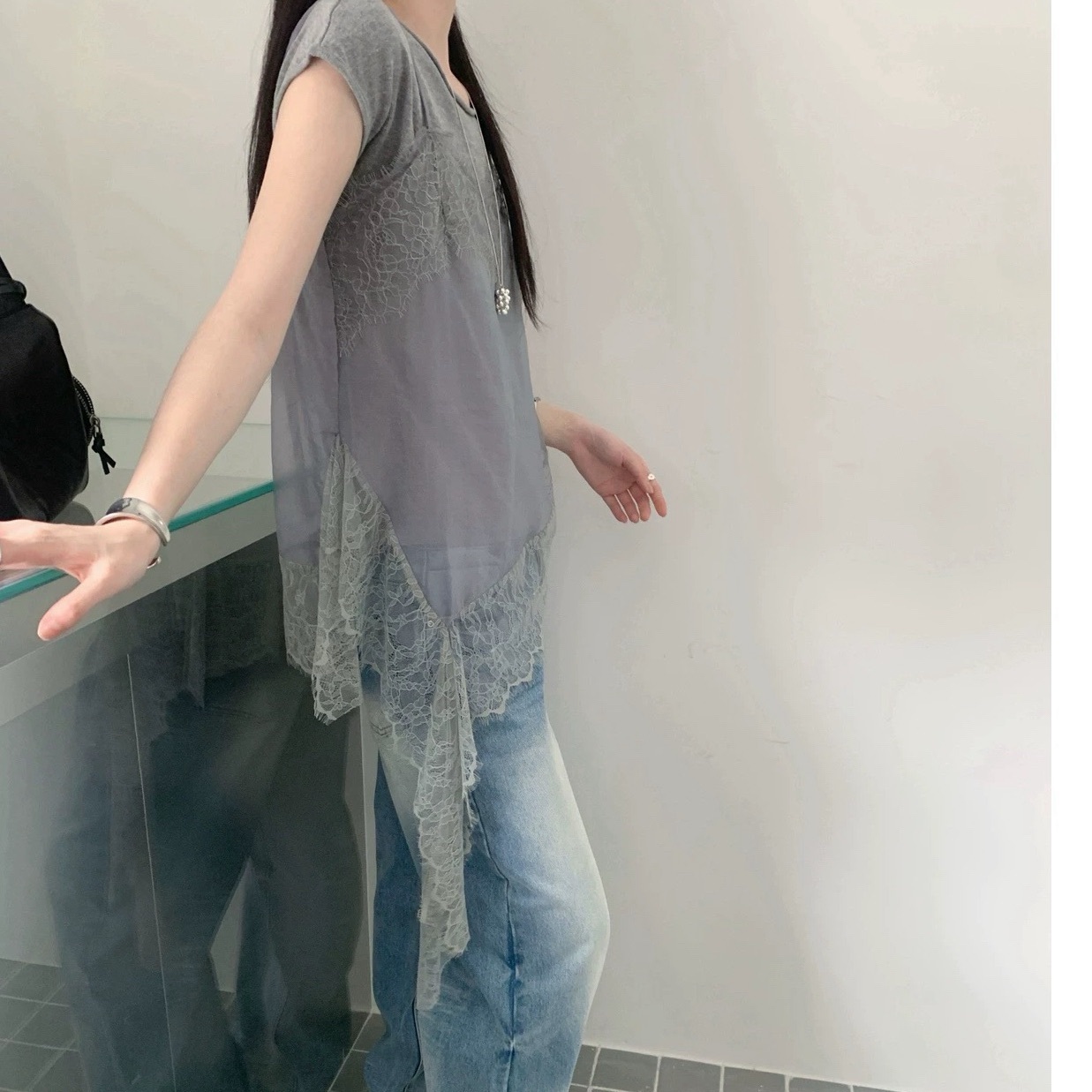 睫毛蕾絲飄帶兩件套