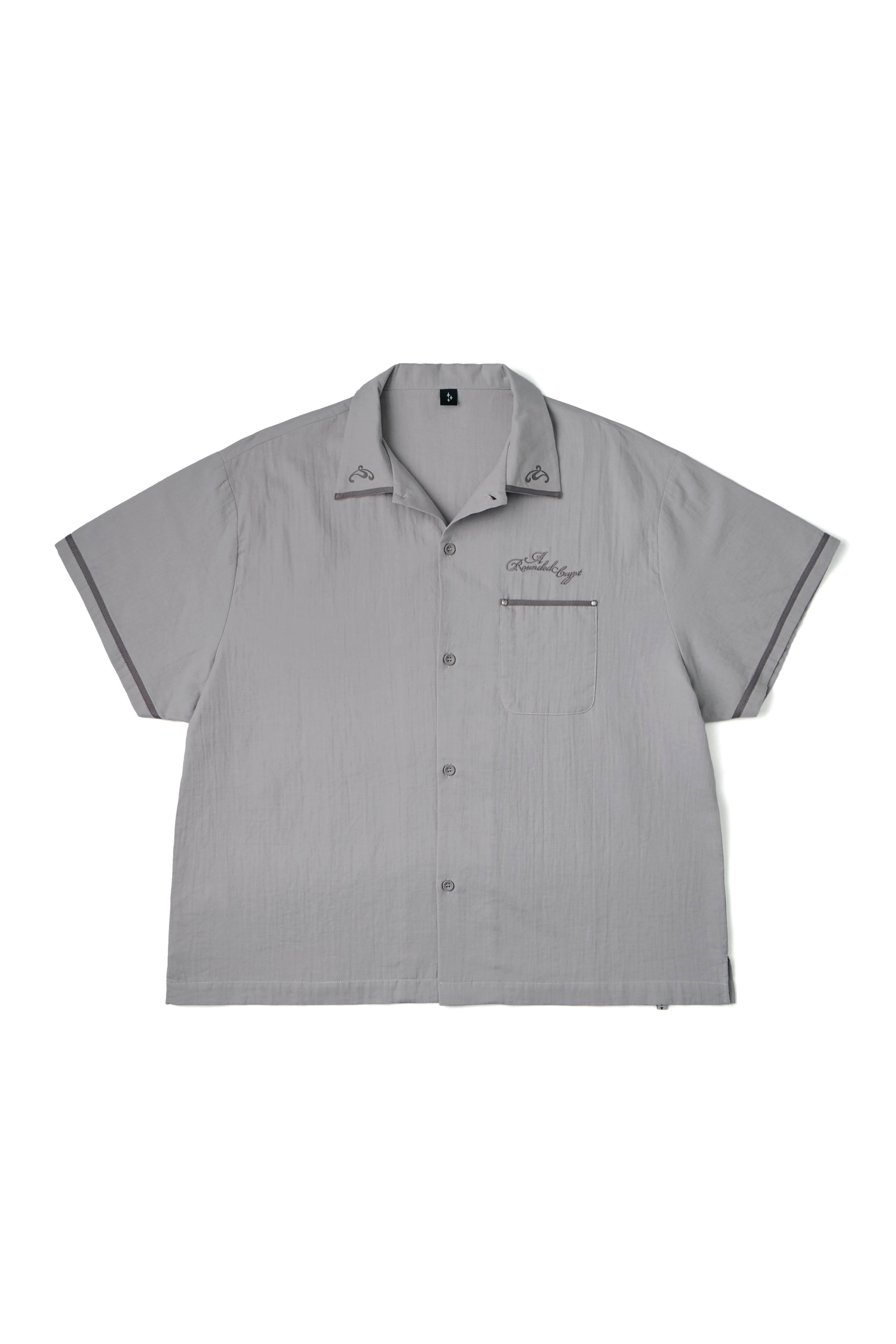 ARC EMBROIDERED SUMMER SHIRT - TAUPE