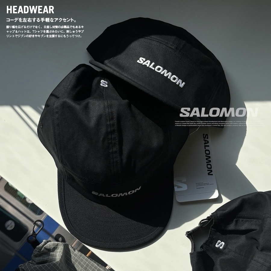 🇯🇵Salomon Shadow Runner 都市機能帽 26SS 5-PANEL CAP