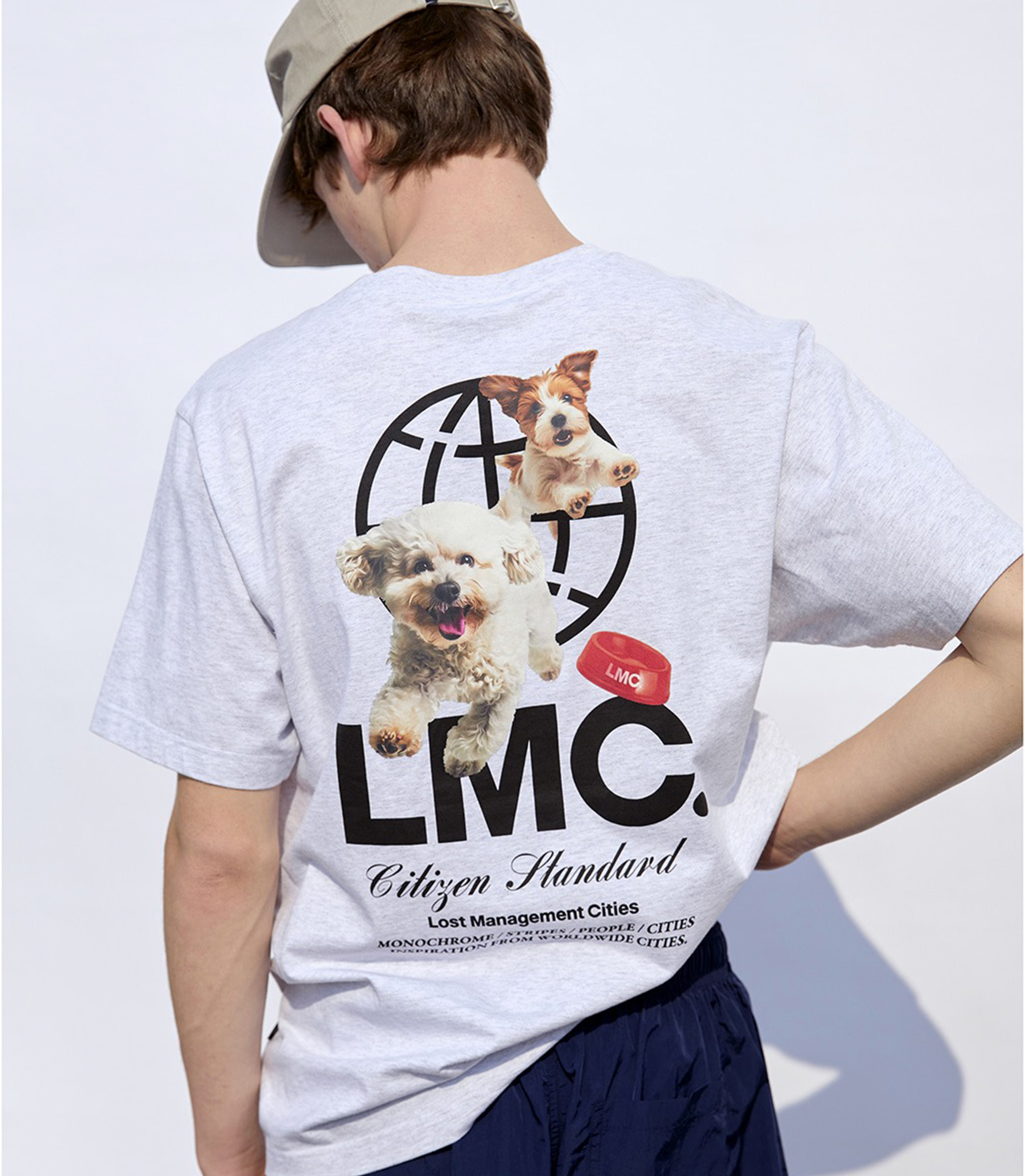 LMC 可愛狗狗印花T恤(白色)