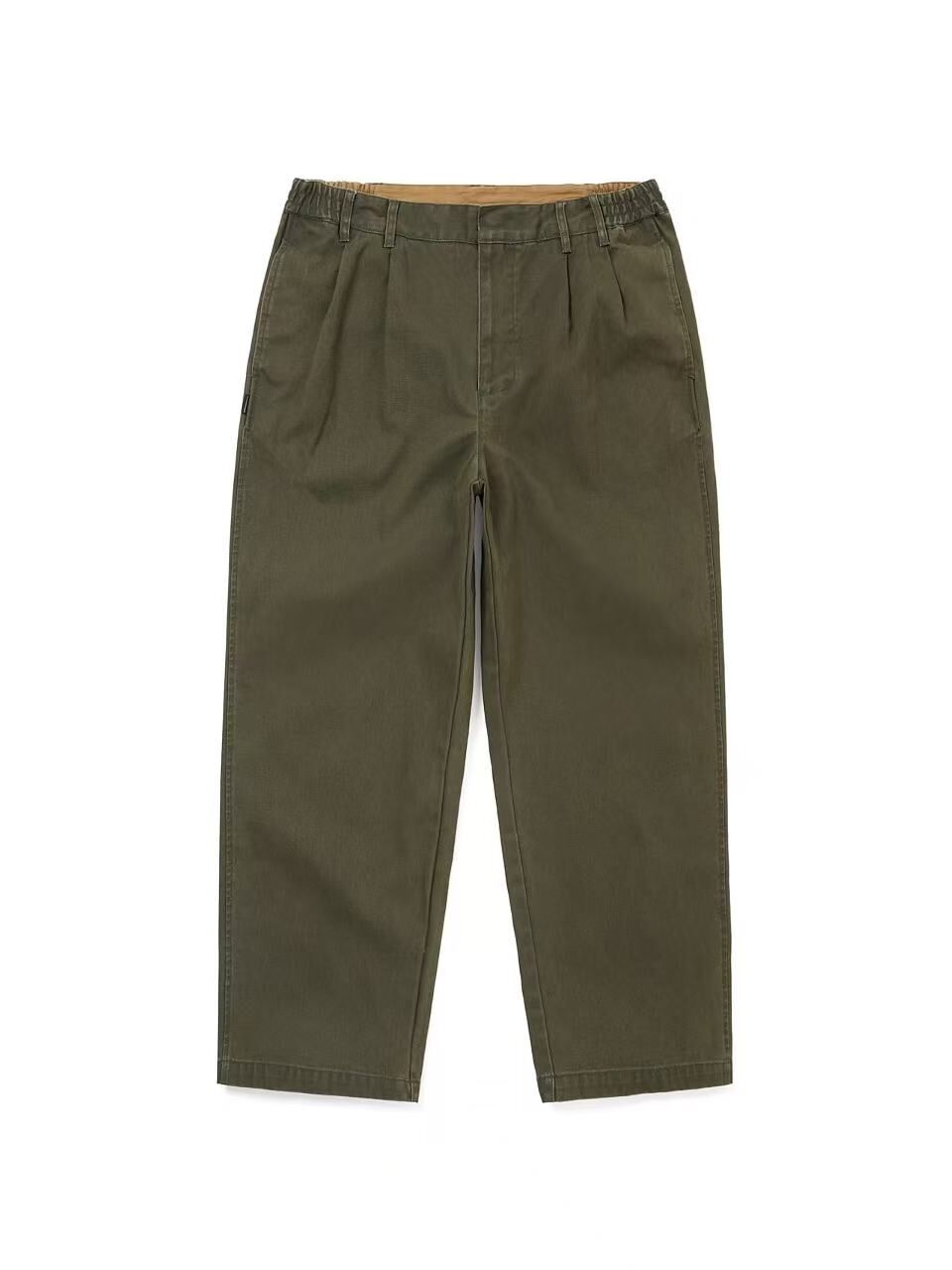 THISISNEVERTHAT DOUBLE PLEATED WIDE PANT TN261WPACP07 DARK OLIVE
