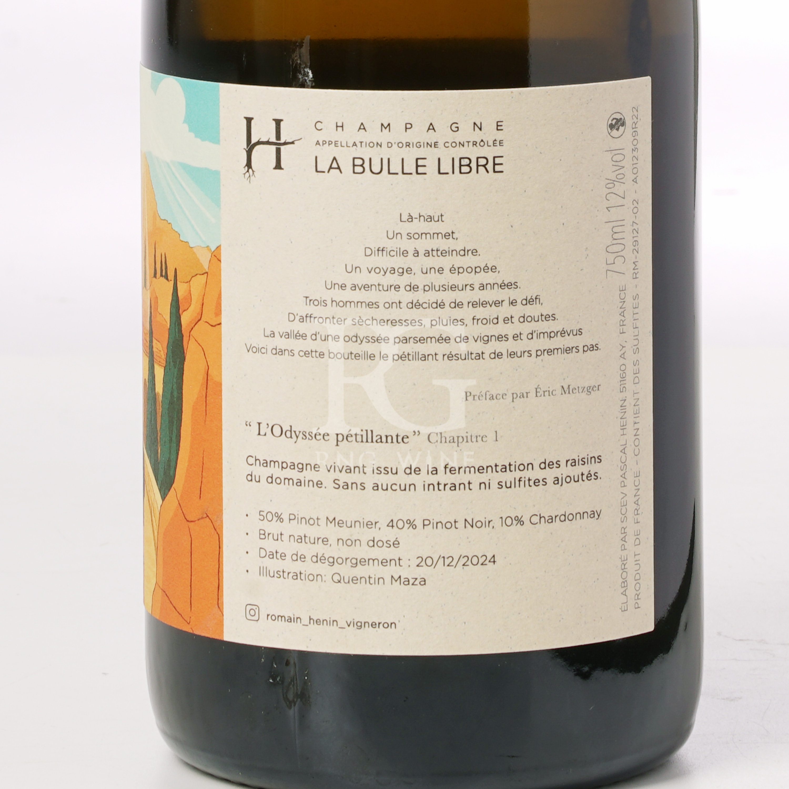 Romain Henin La Bulle Libre L'Odyssee Petillante Chapitre I Brut Nature