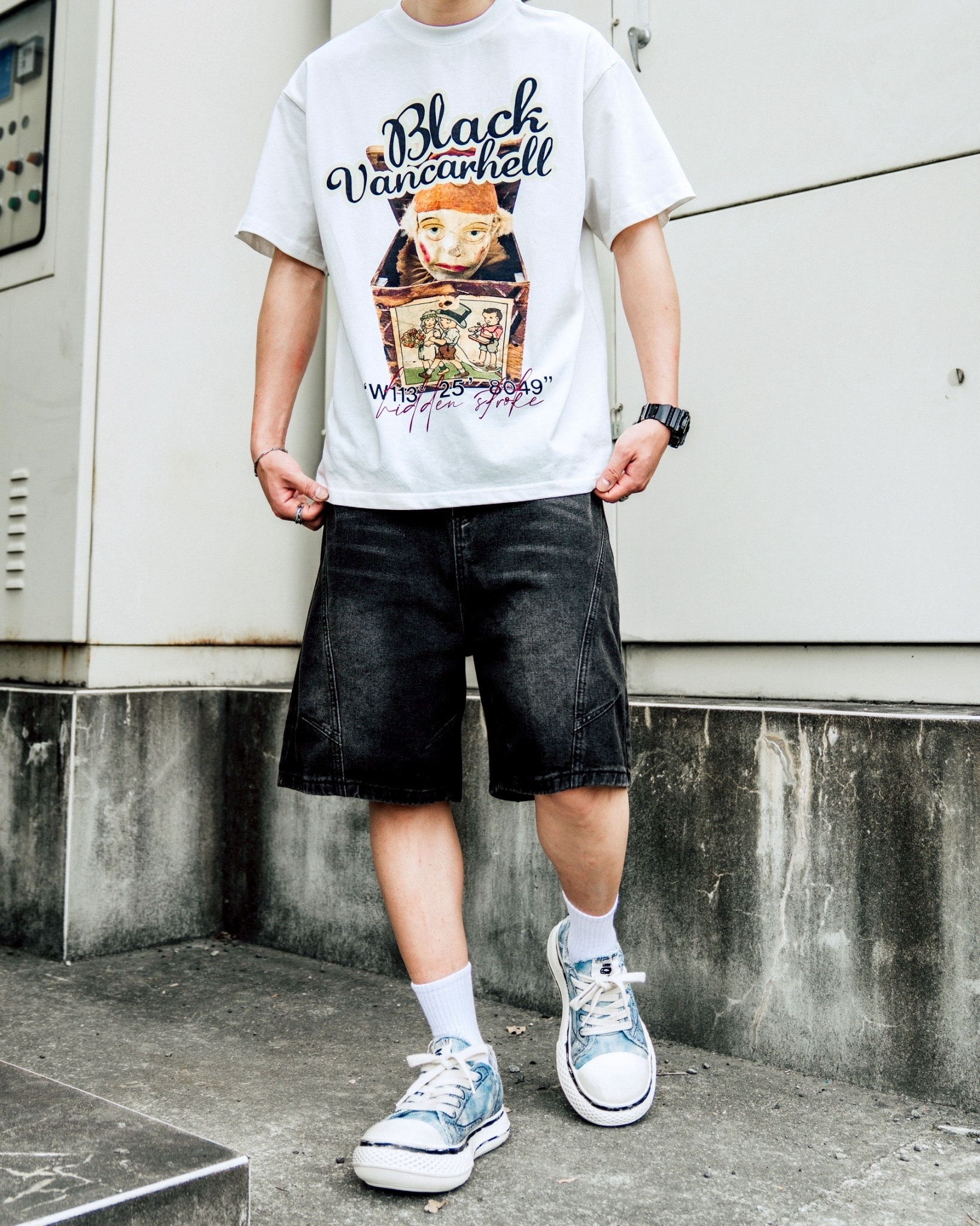 Doupicks 立體剪裁牛仔短褲 日系選品 v0017