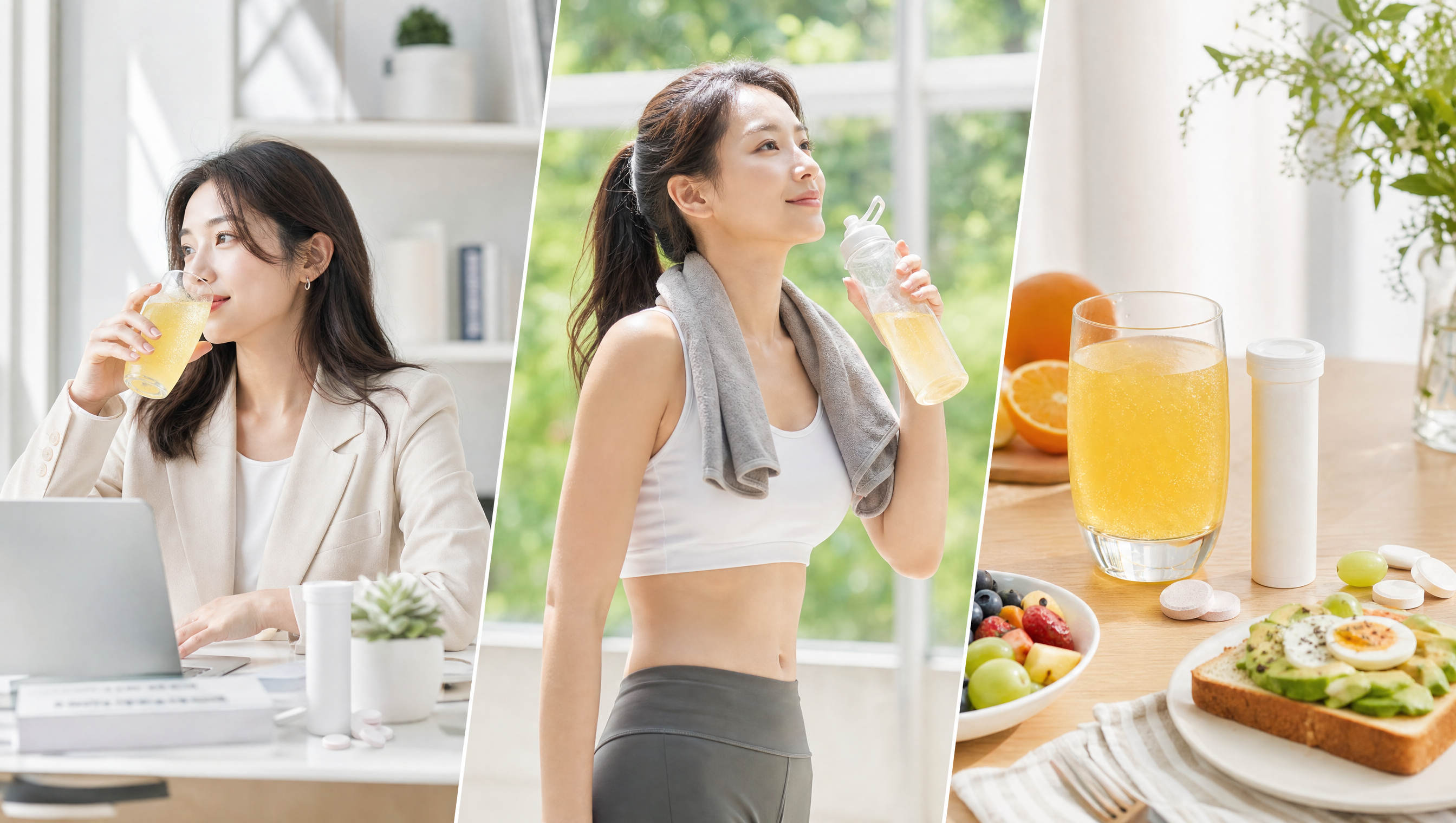 SUNLIFE 發泡錠適合上班族、運動後與早餐日常補充情境