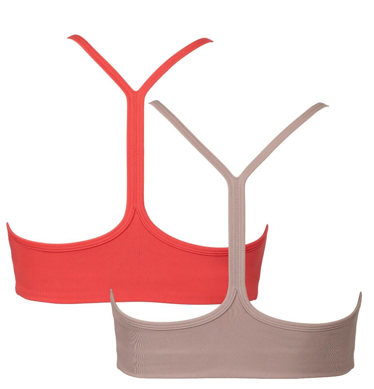 [USW] CALVIN KLEIN ORANGE RED PACK WOMEN'S SPORTS BRA 2-PACK, UZZ279 (UZZ279)