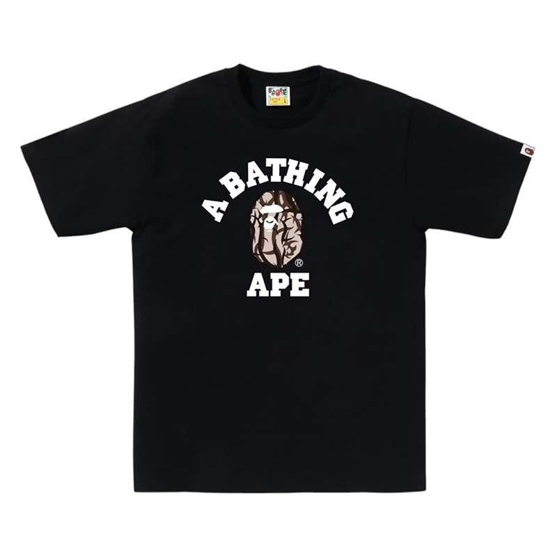 BAPE Trial Camo College Tee 猿人 荊棘 短袖 黑色 RAY-40 [台灣現貨]