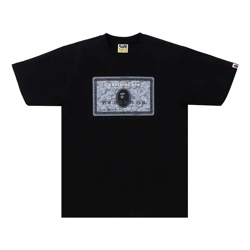 BAPE Card Tee 猿人 卡片 短袖 黑色 RAY-41 [台灣現貨]