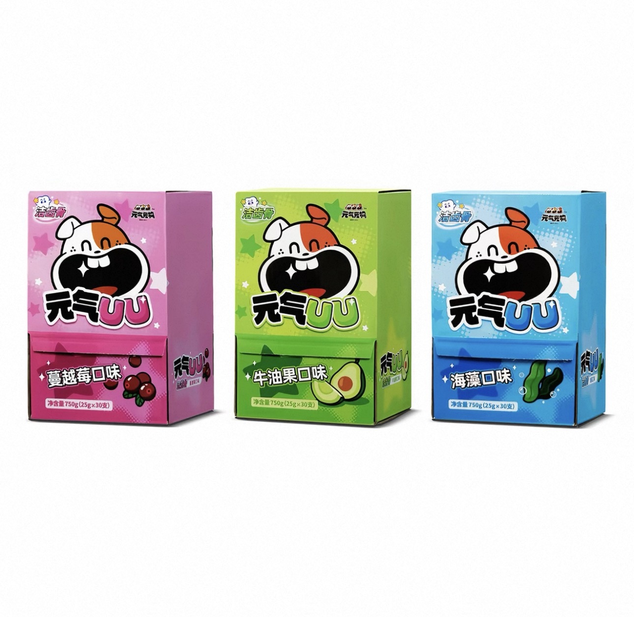 元气UU洁齿骨 宠物洁牙棒（蛋黄海藻，紫薯叶绿素，蔓越莓）
