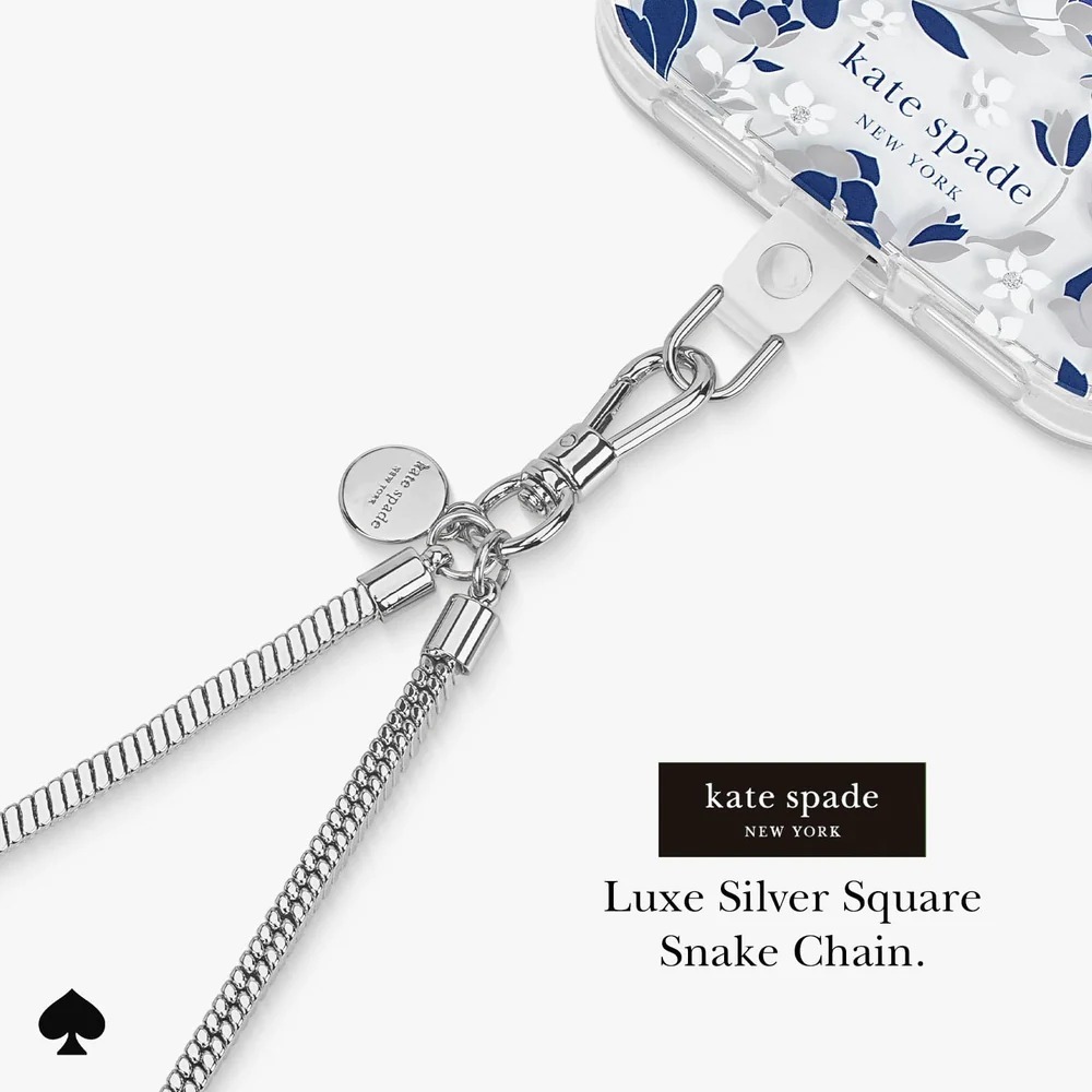 Kate Spade 精品手機手鍊 銀色