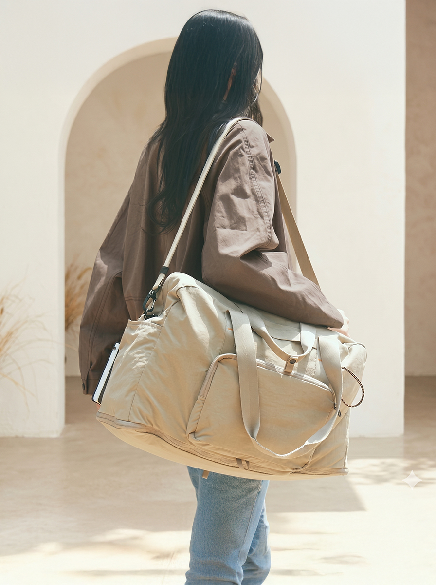 [摺疊登機袋] 韓國Branden｜Boston Bag｜36L可擴展多層收納