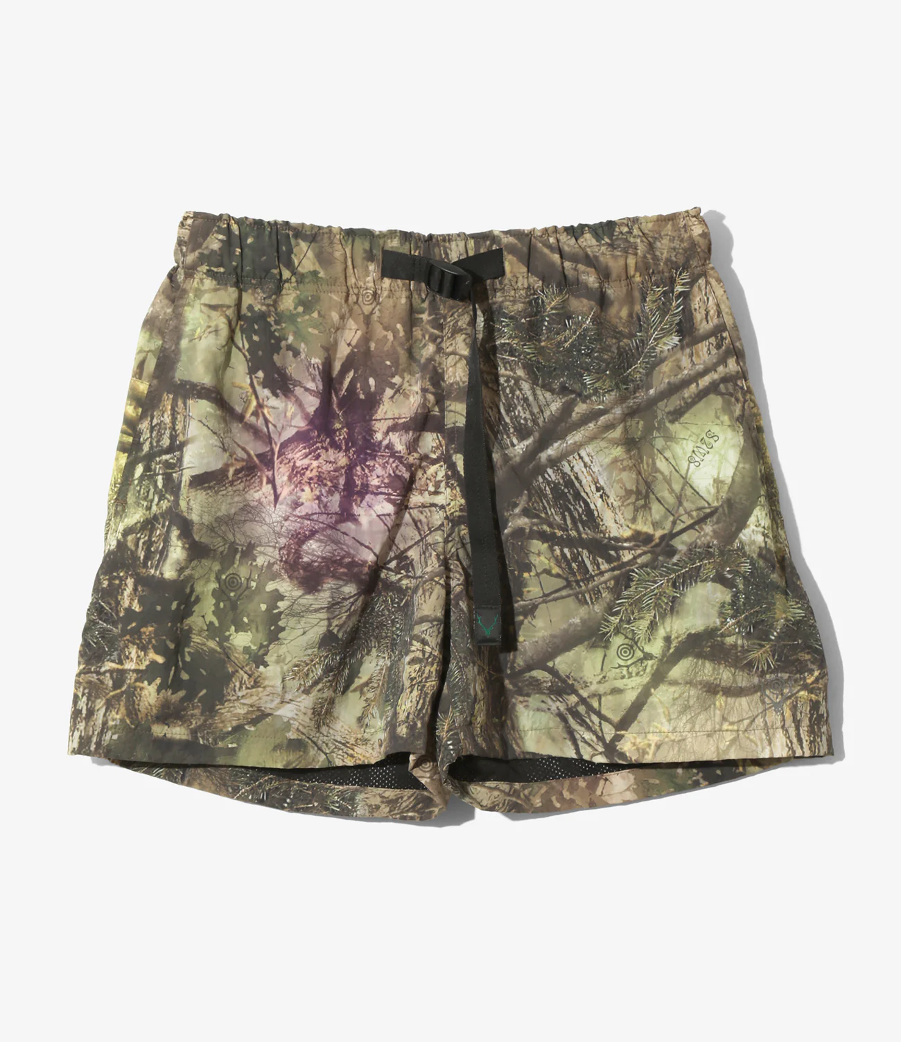 South2 West8｜Belted Short - Nylon Tussah "Camouflage"
