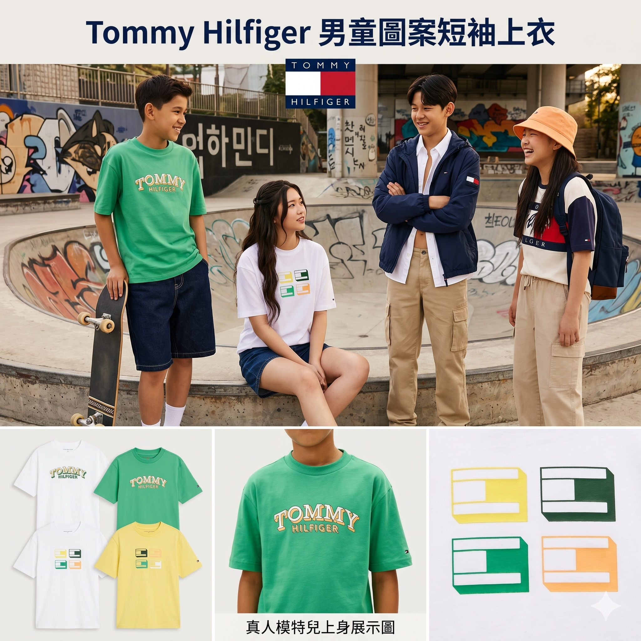 【預購】Tommy Hilfiger H051370 男童圖案短袖上衣