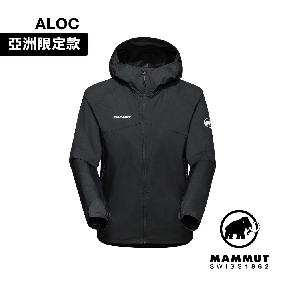 Mammut 長毛象 女款 Convey WB Hooded Jacket AF W 輕量防潑水連帽風衣外套 黑色 #1012-00540 [HappyOutdoor]